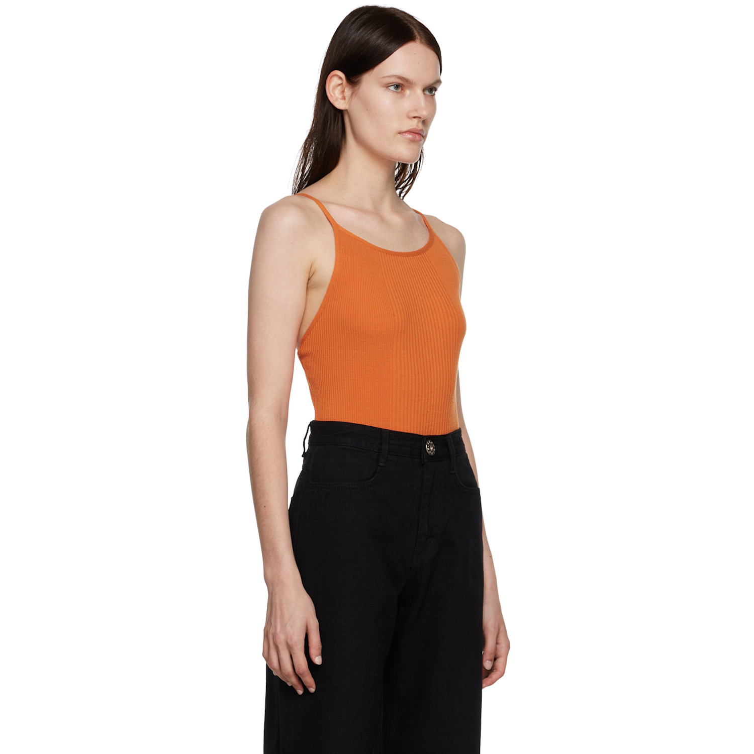  Low Classic Orange Rib Bodysuit 