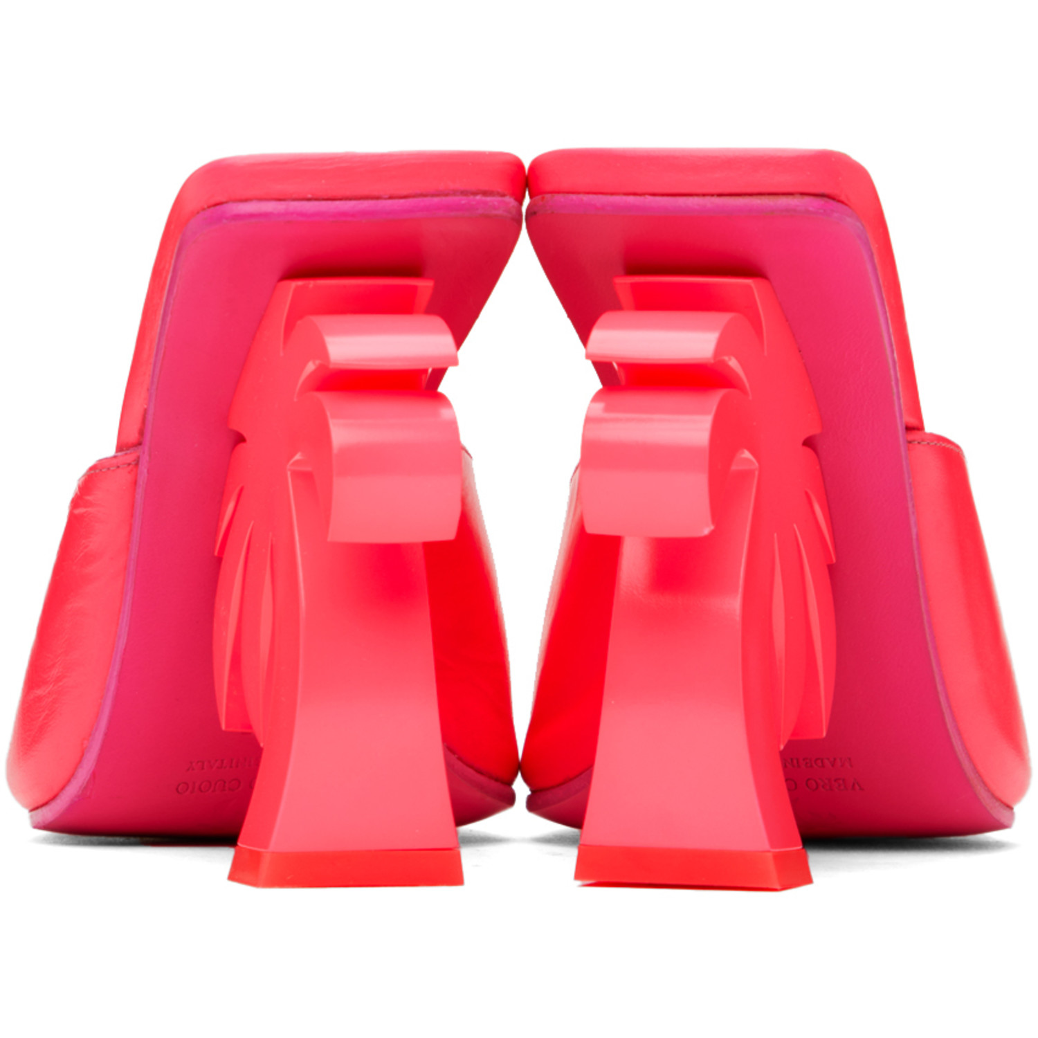  Palm Angels Pink Mule Palm Heels 