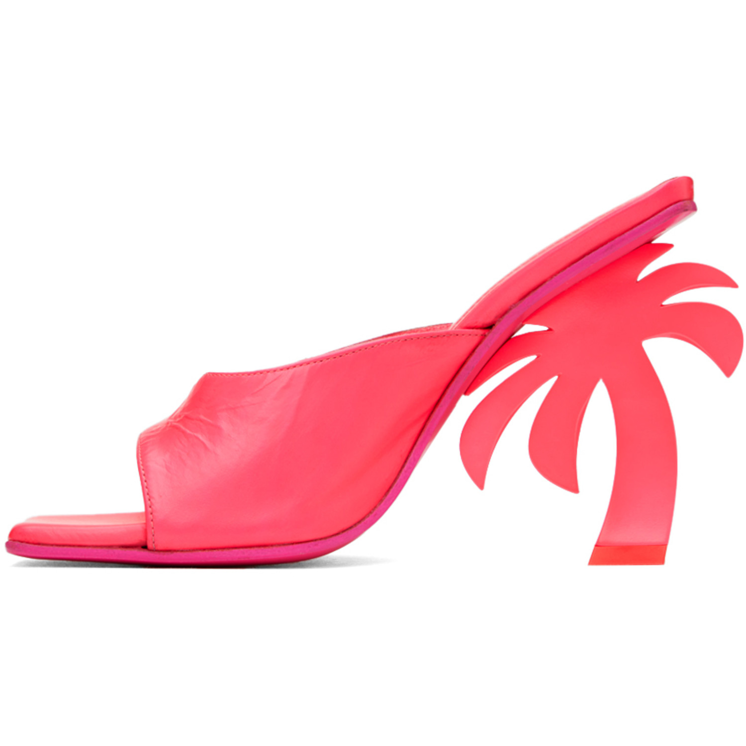  Palm Angels Pink Mule Palm Heels 