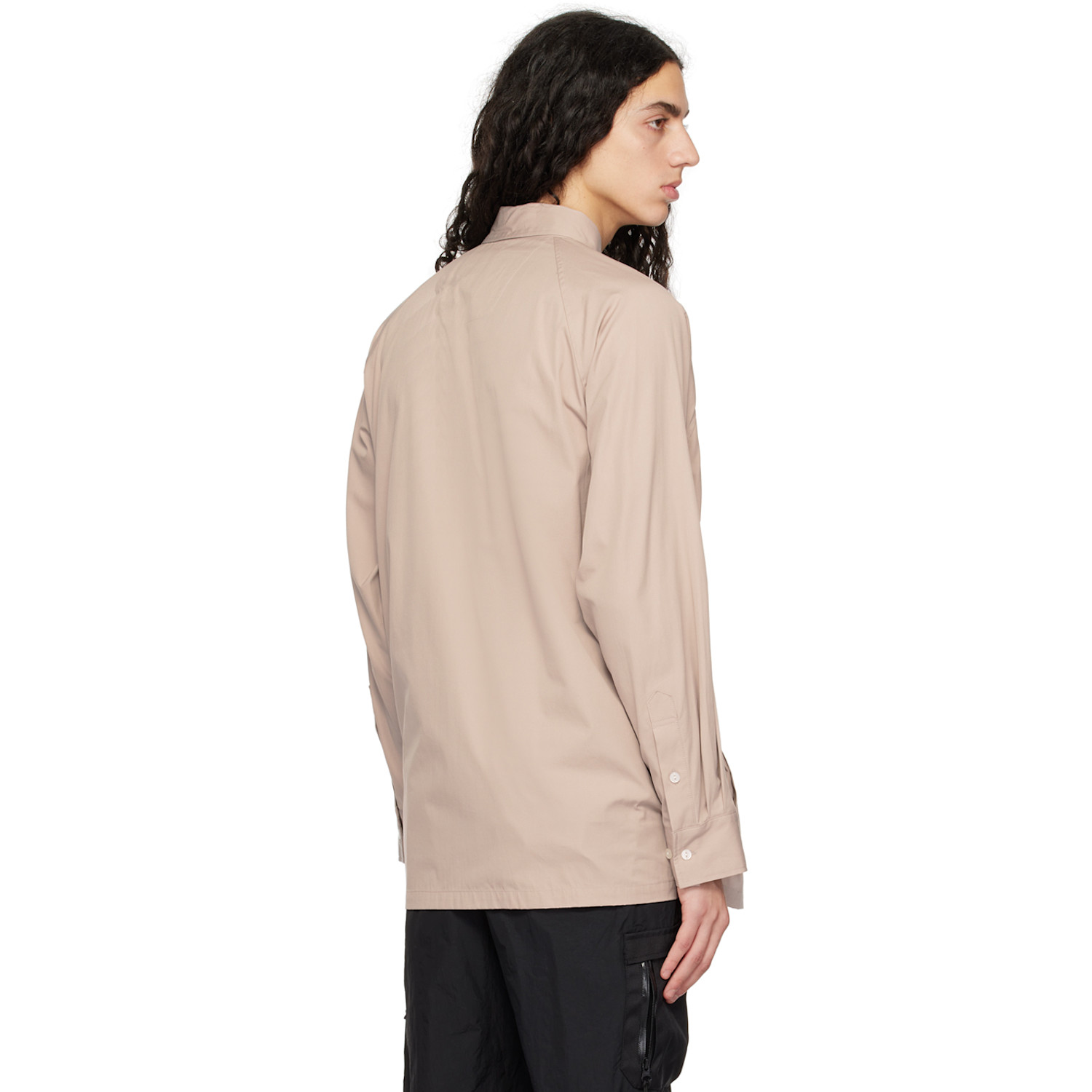  Meanswhile Tan Trinity Cloth Overlap Shirt 