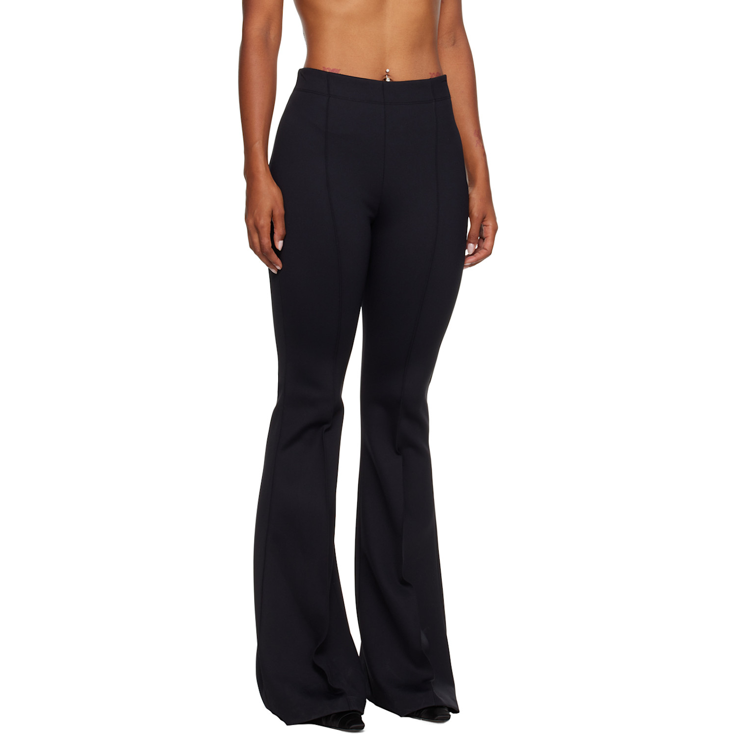 Rosetta Getty Black Scuba Trousers 