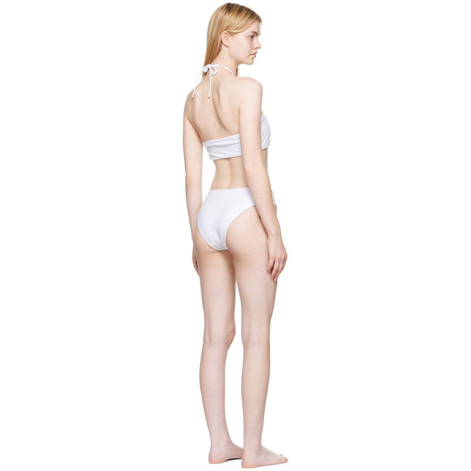  Rosetta Getty White Recycled Nylon One-piece Swimsuit 