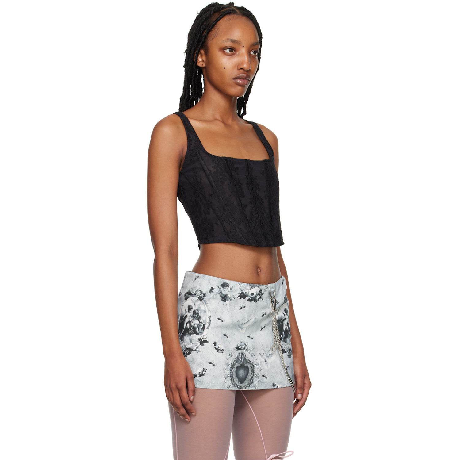  Pristine Ssense Exclusive Black Cherish Corset 