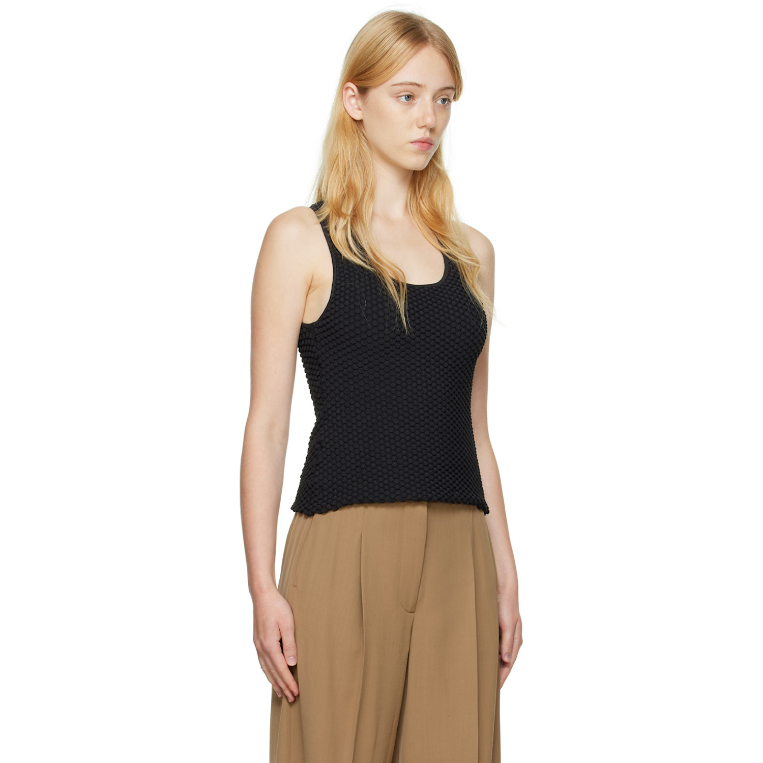  Bevza Black Fish Scales Tank Top 
