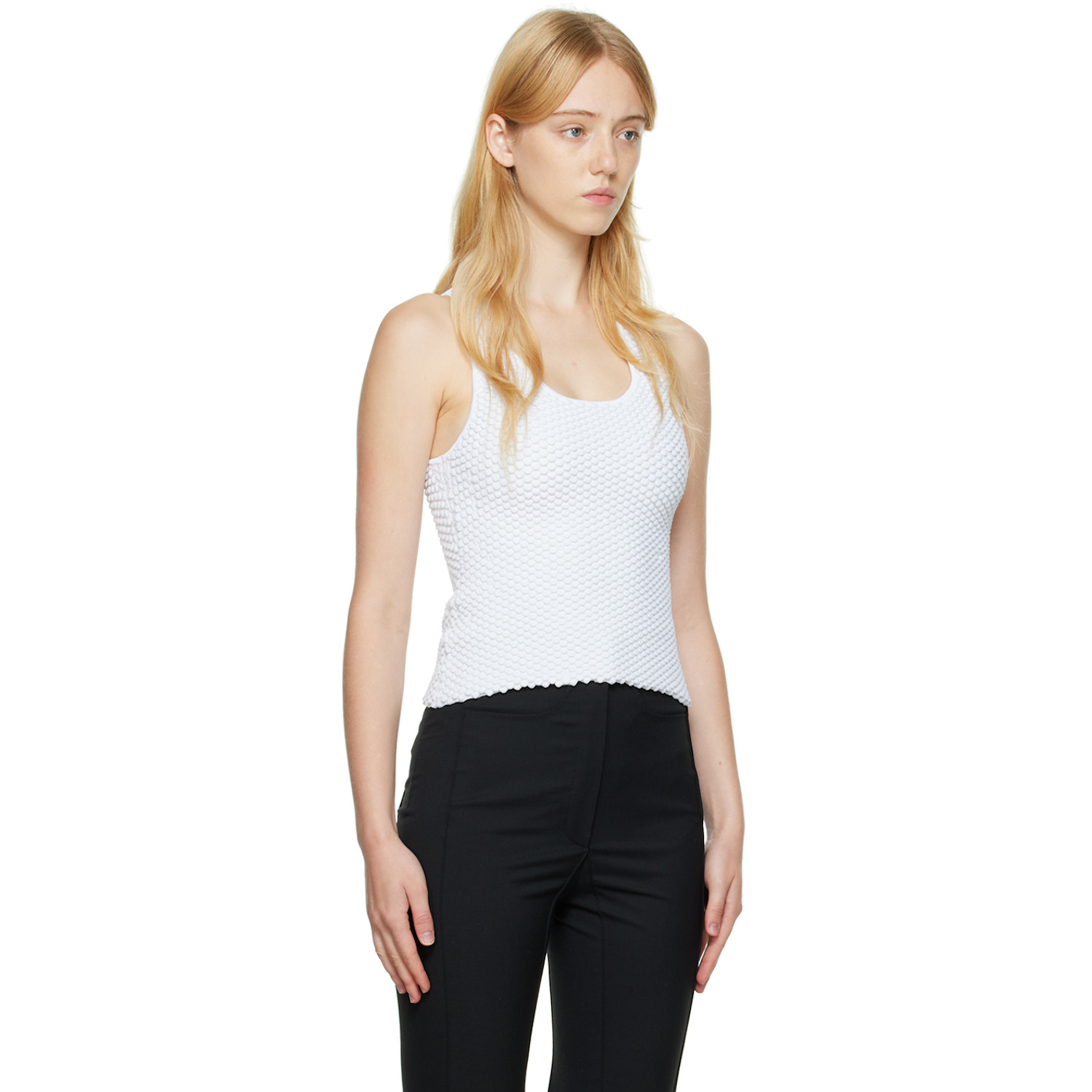  Bevza White Fish Scales Tank Top 