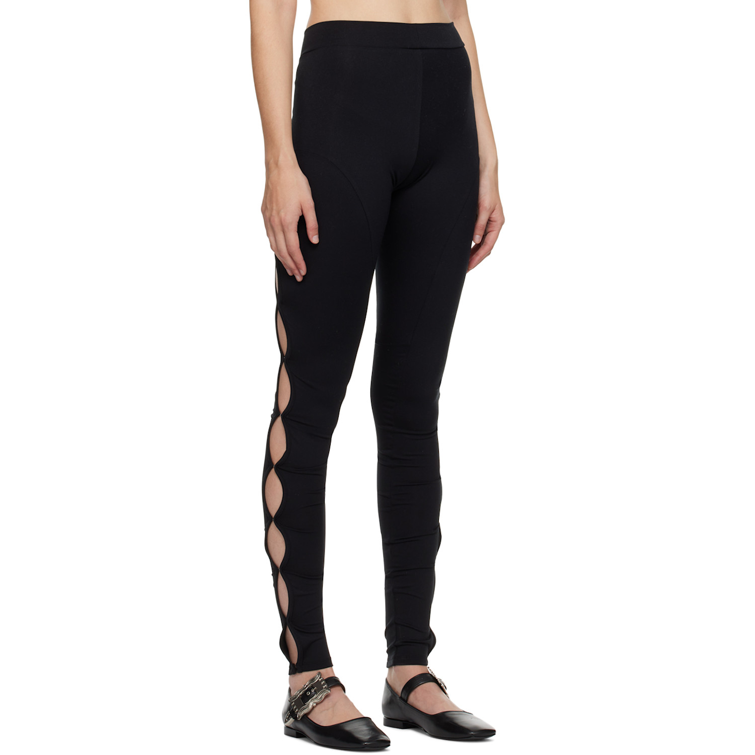  Lesugiatelier Black Vented Leggings 