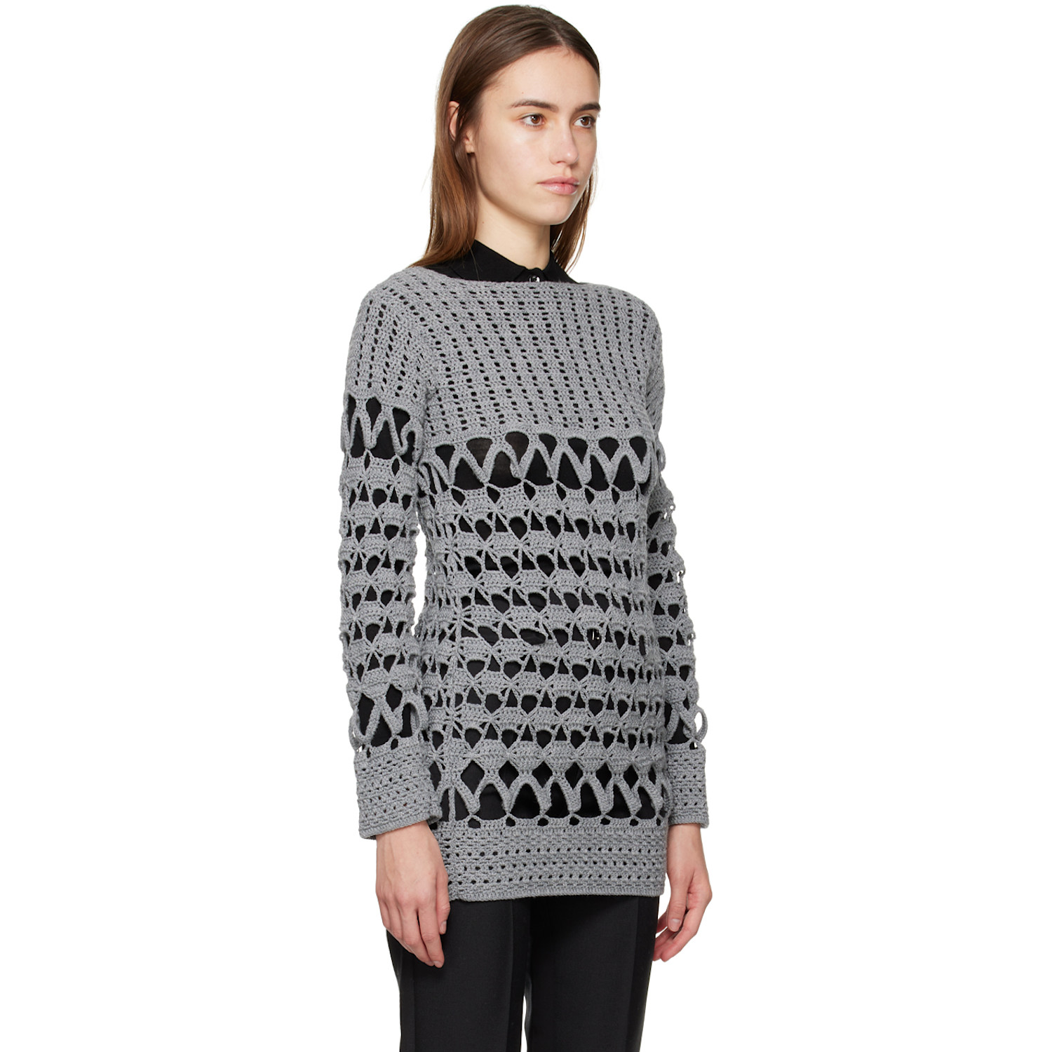  Niccolo Pasqualetti Gray Gancio Sweater 