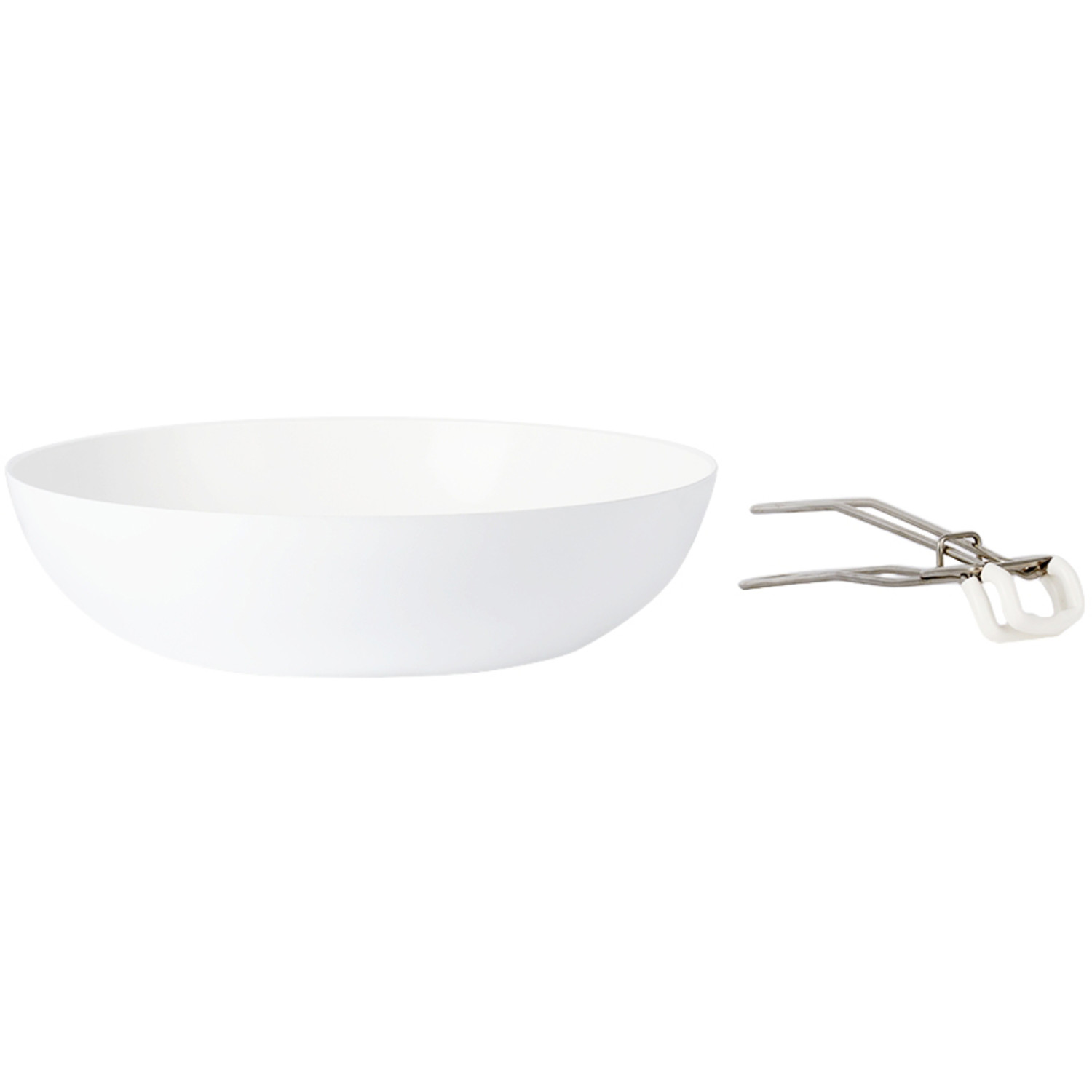  Knindustrie White Abct Flat Bottom Wok, 32 Cm 