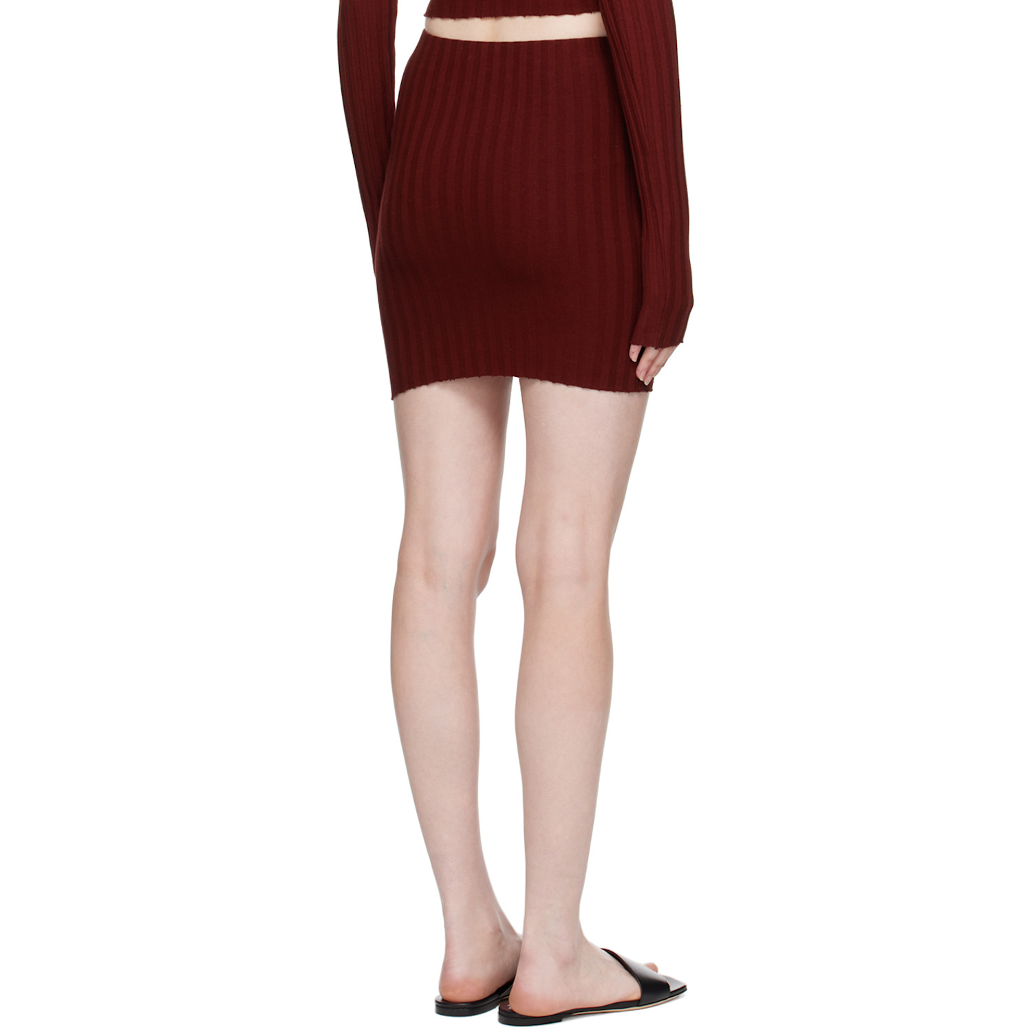  Cotton Citizen Burgundy Capri Miniskirt 