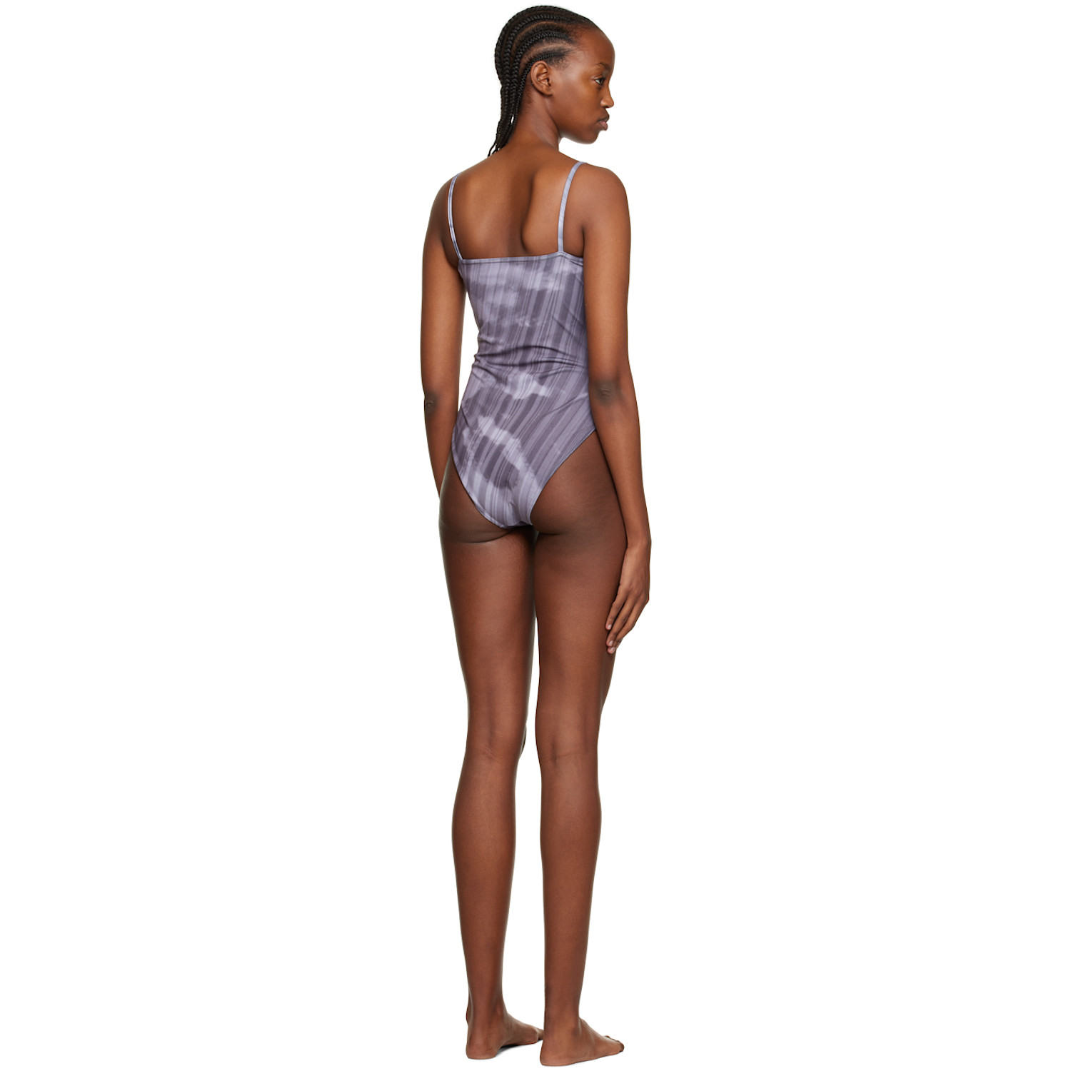  Elliss Ssense Exclusive Gray Pop One-piece Swimsuit 