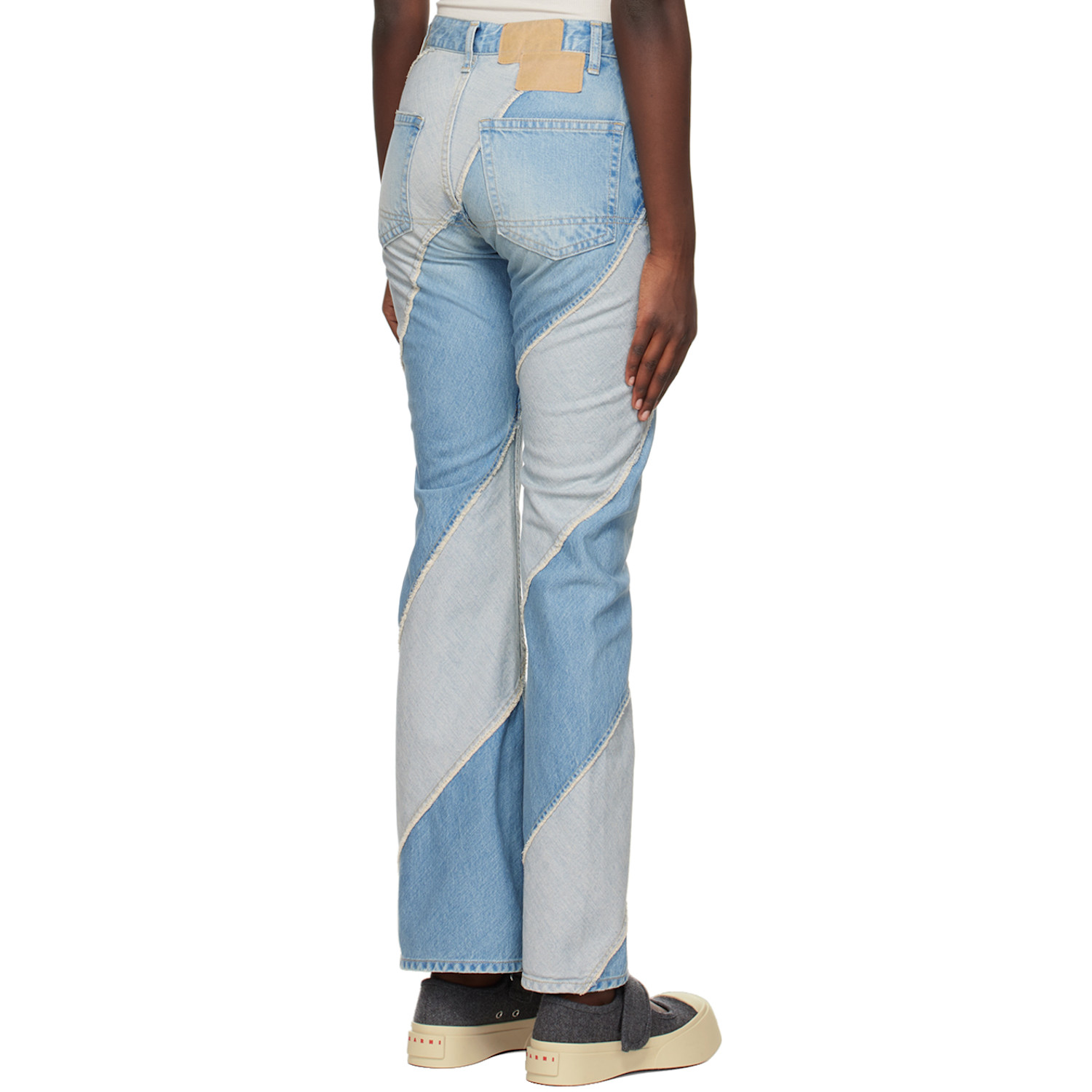  Perverze Ssense Exclusive Blue Nano Mist Denim-bias Line Jeans 