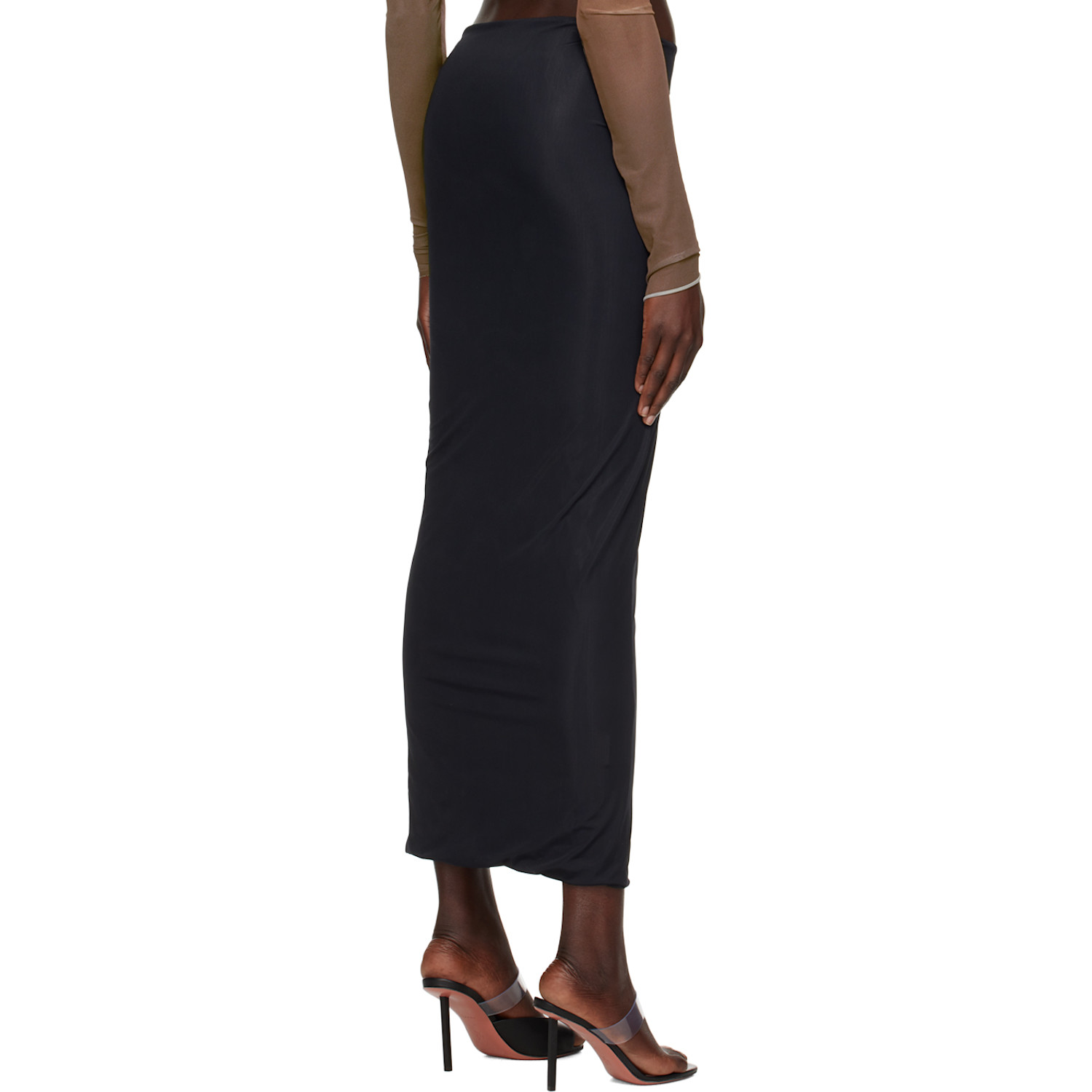  Jade Cropper Black Cut Out Midi Skirt 