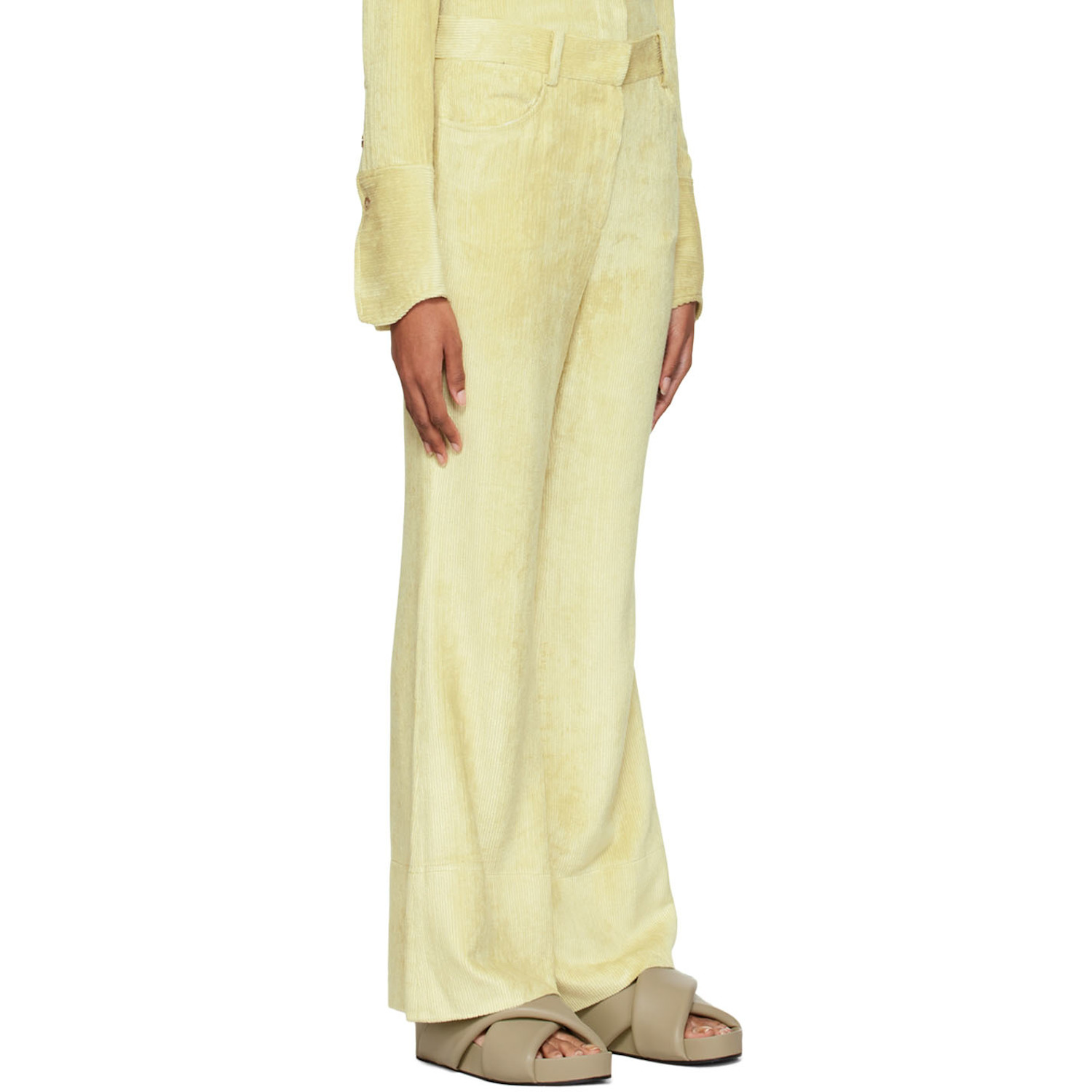  Recto Green Flared Trousers 