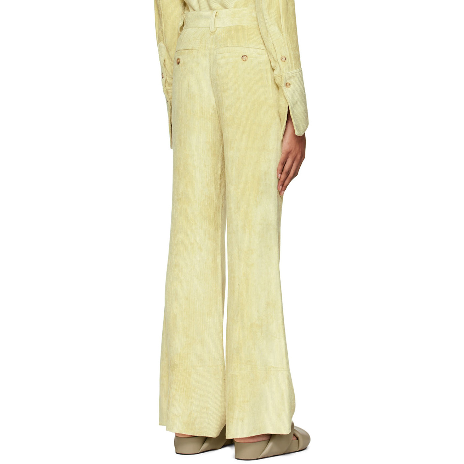  Recto Green Flared Trousers 