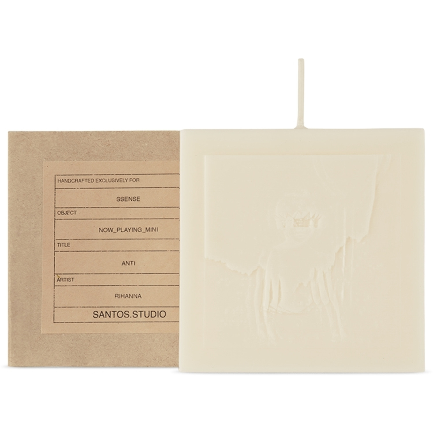  Santos.studio Ssense Exclusive White 'anti' Candle 
