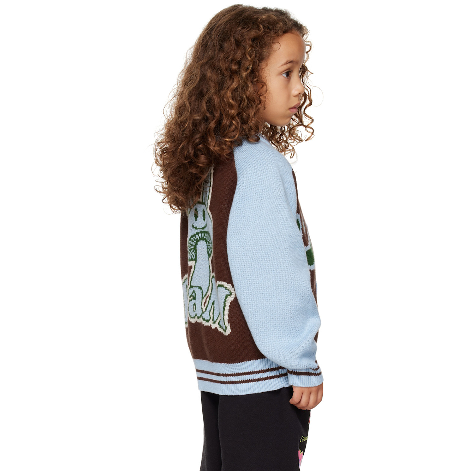 Perks And Mini Ssense Exclusive Kids Blue & Brown Cardigan 