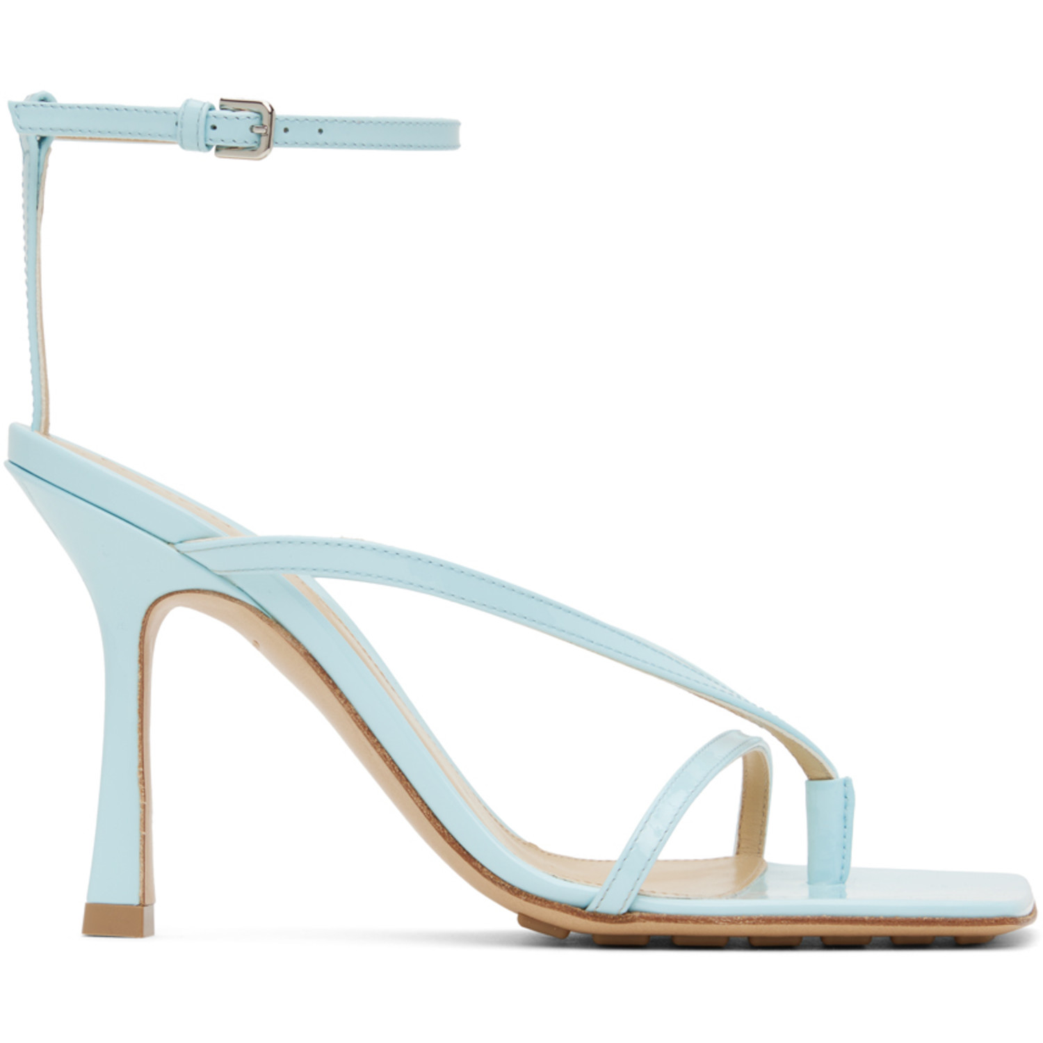 Bottega Veneta Blue Stretch Strap Sandal