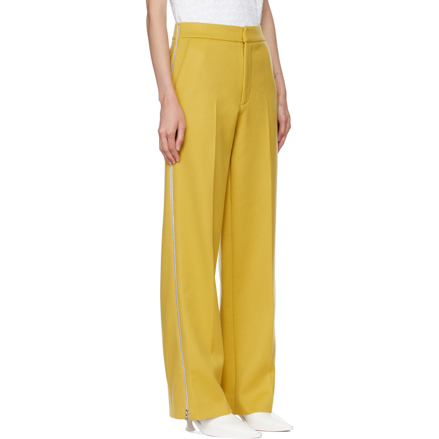  Gauchere Yellow Zip Trousers 