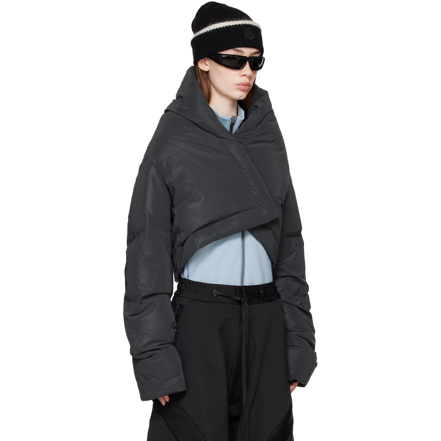  Templa Black Wrap Down Jacket 