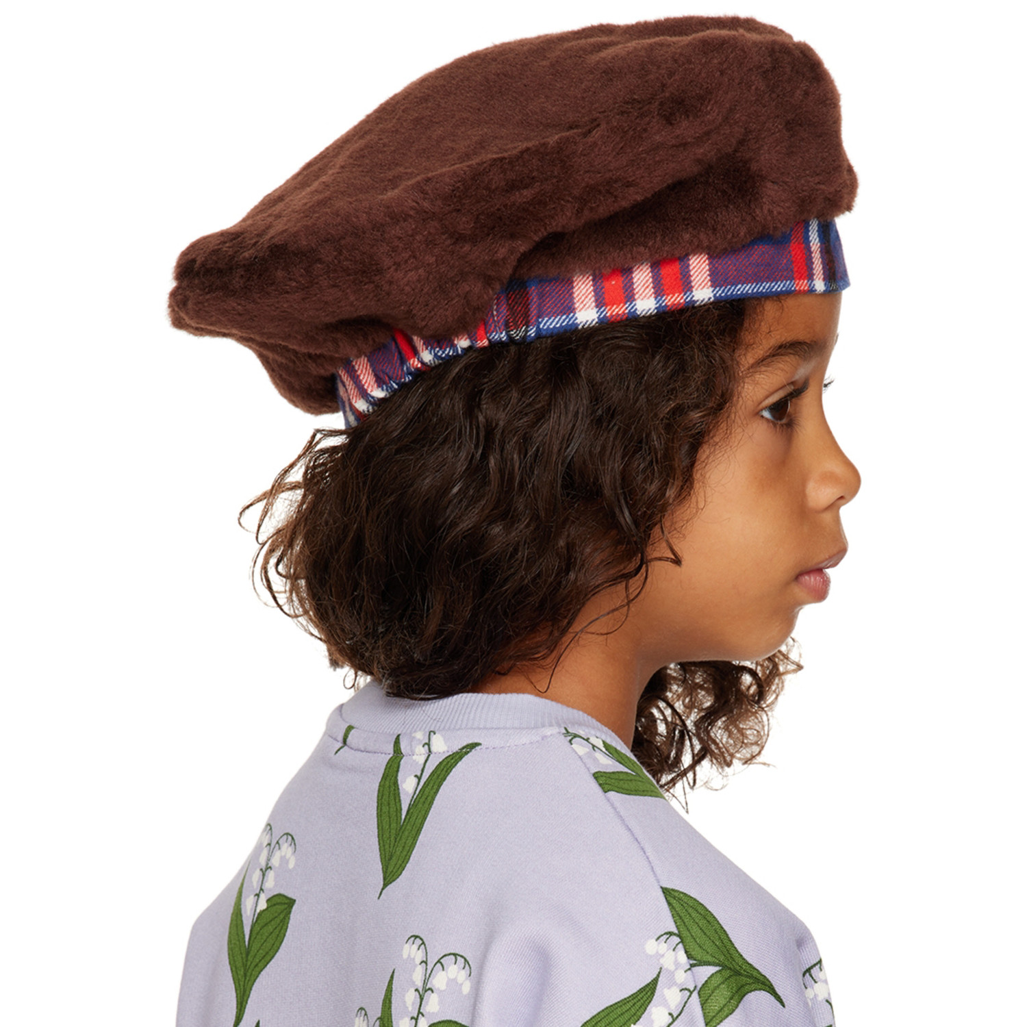  Mini Rodini Kids Brown Highland Faux-fur Beret 