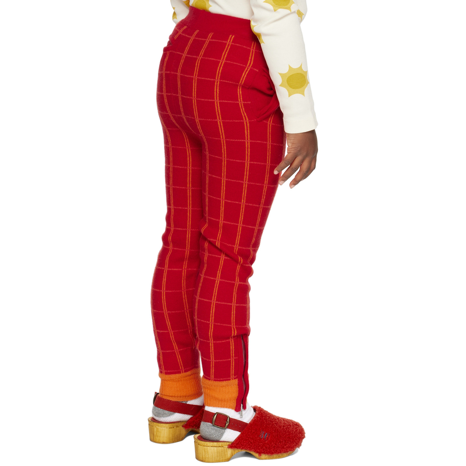  Ligne Noire Kids Red Check Lounge Pants 