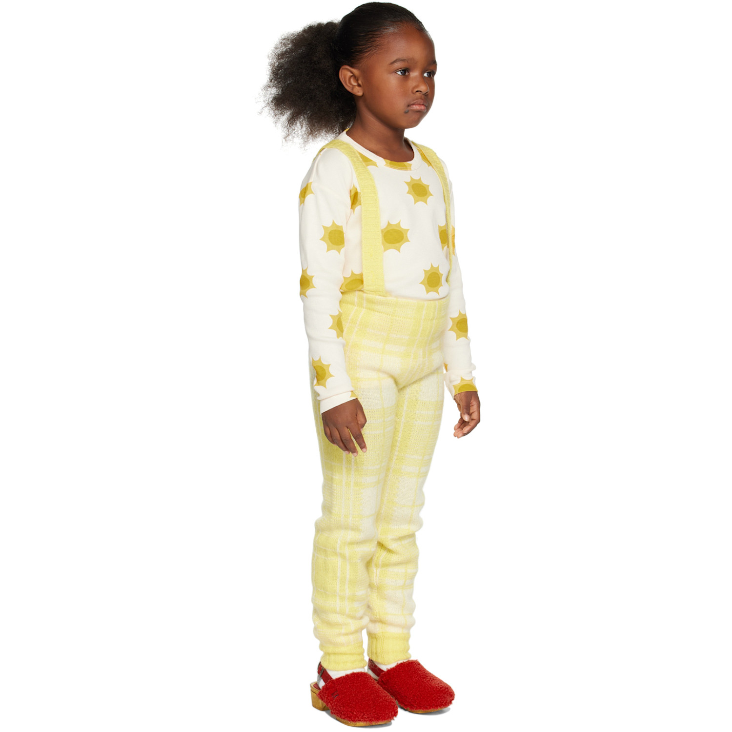  Ligne Noire Kids Yellow Check Trousers 