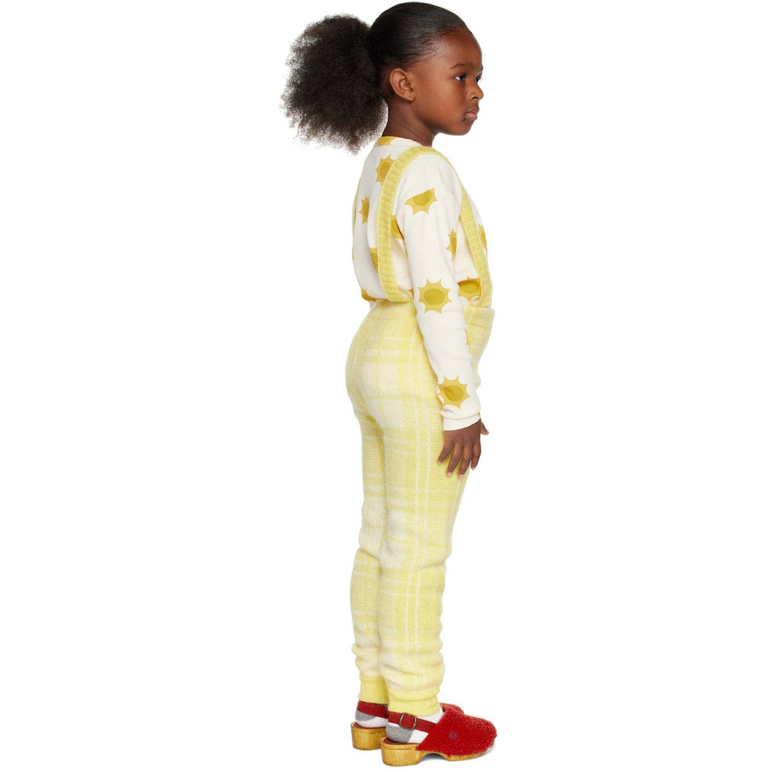  Ligne Noire Kids Yellow Check Trousers 