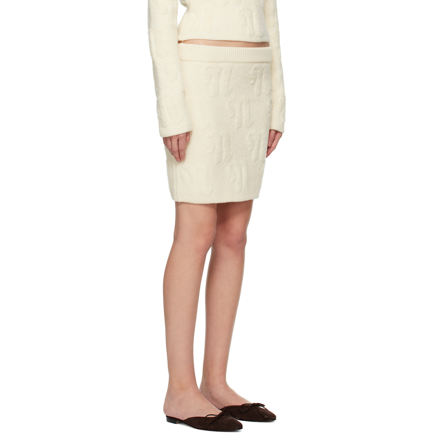  Nanushka Off-white Azra Miniskirt 