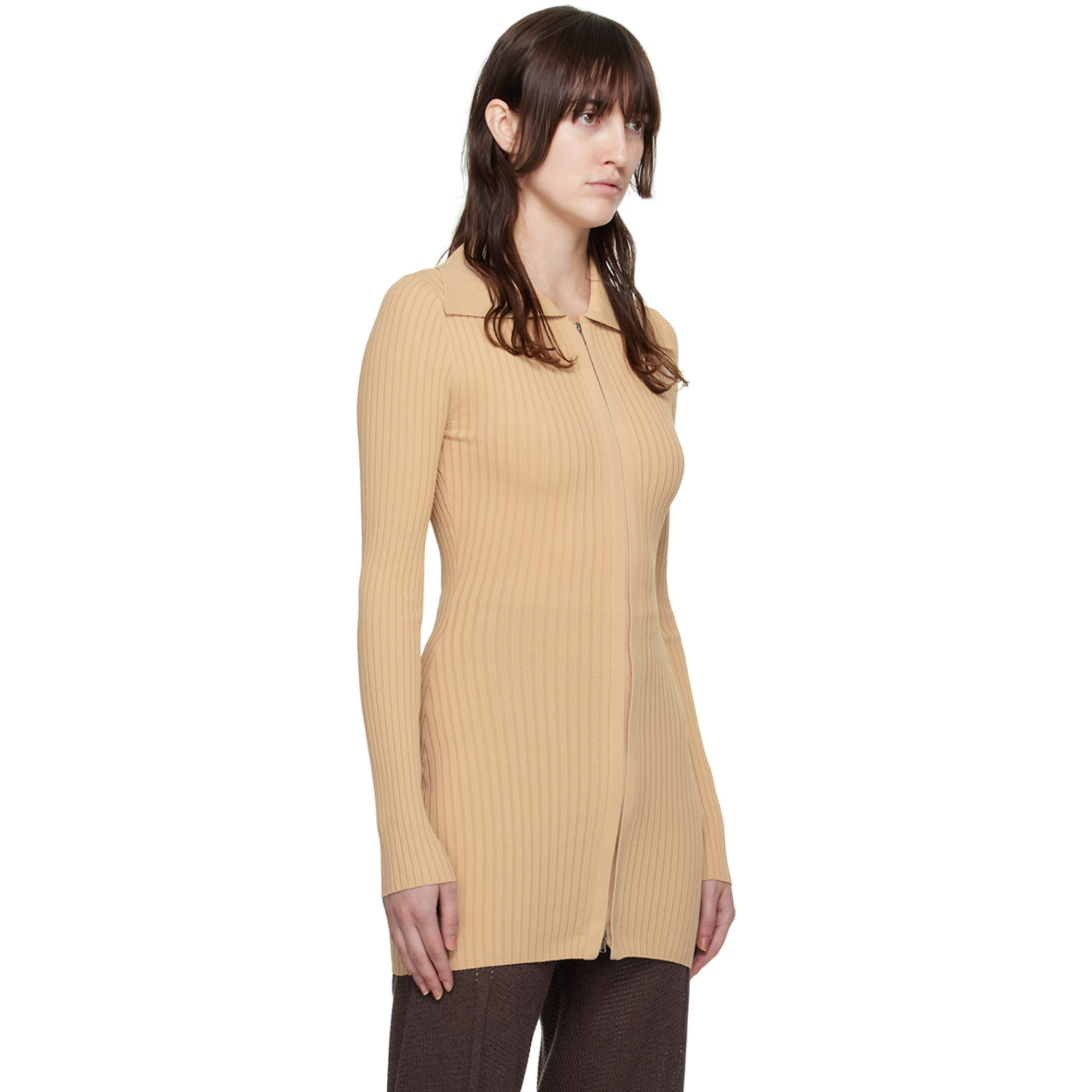  Nanushka Beige Mardi Cardigan 