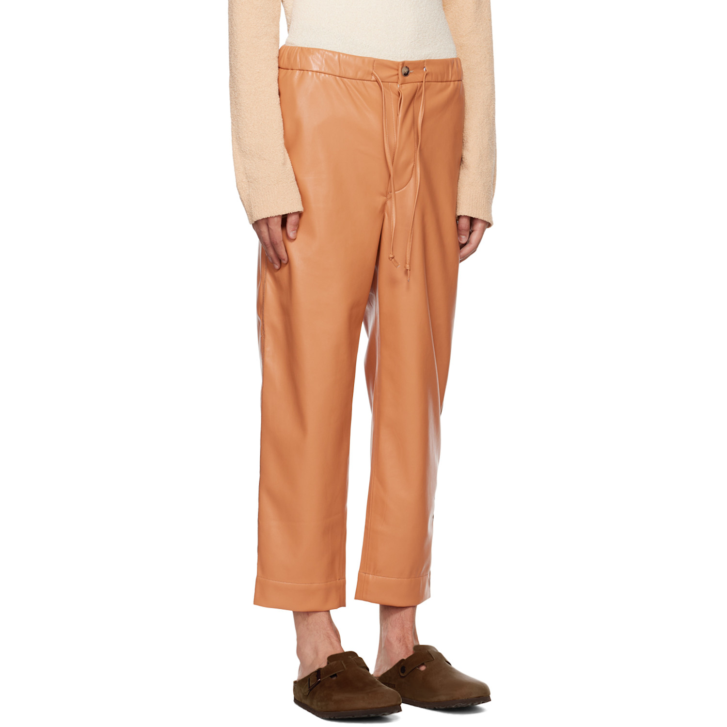  Nanushka Tan Jain Faux-leather Pants 