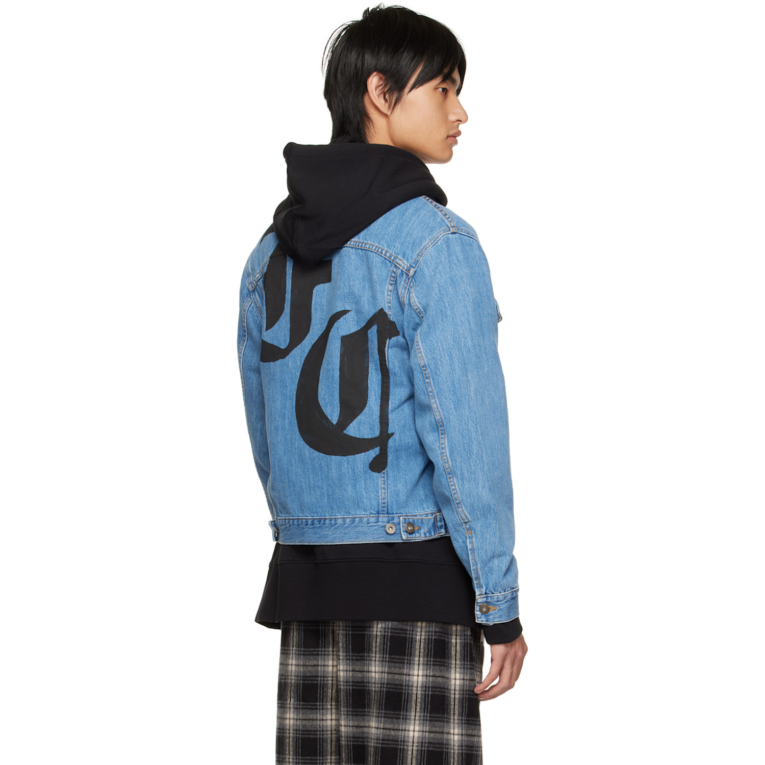  Faith Connexion Blue Print Denim Jacket 