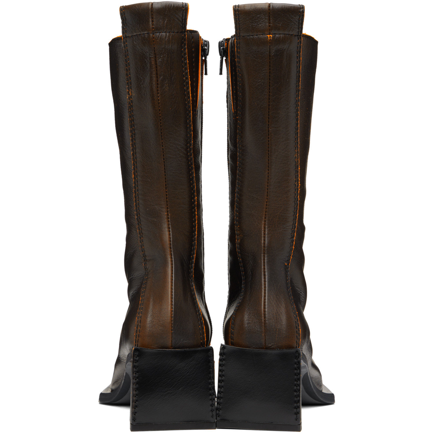  Miista Brown & Orange Bara Boots 