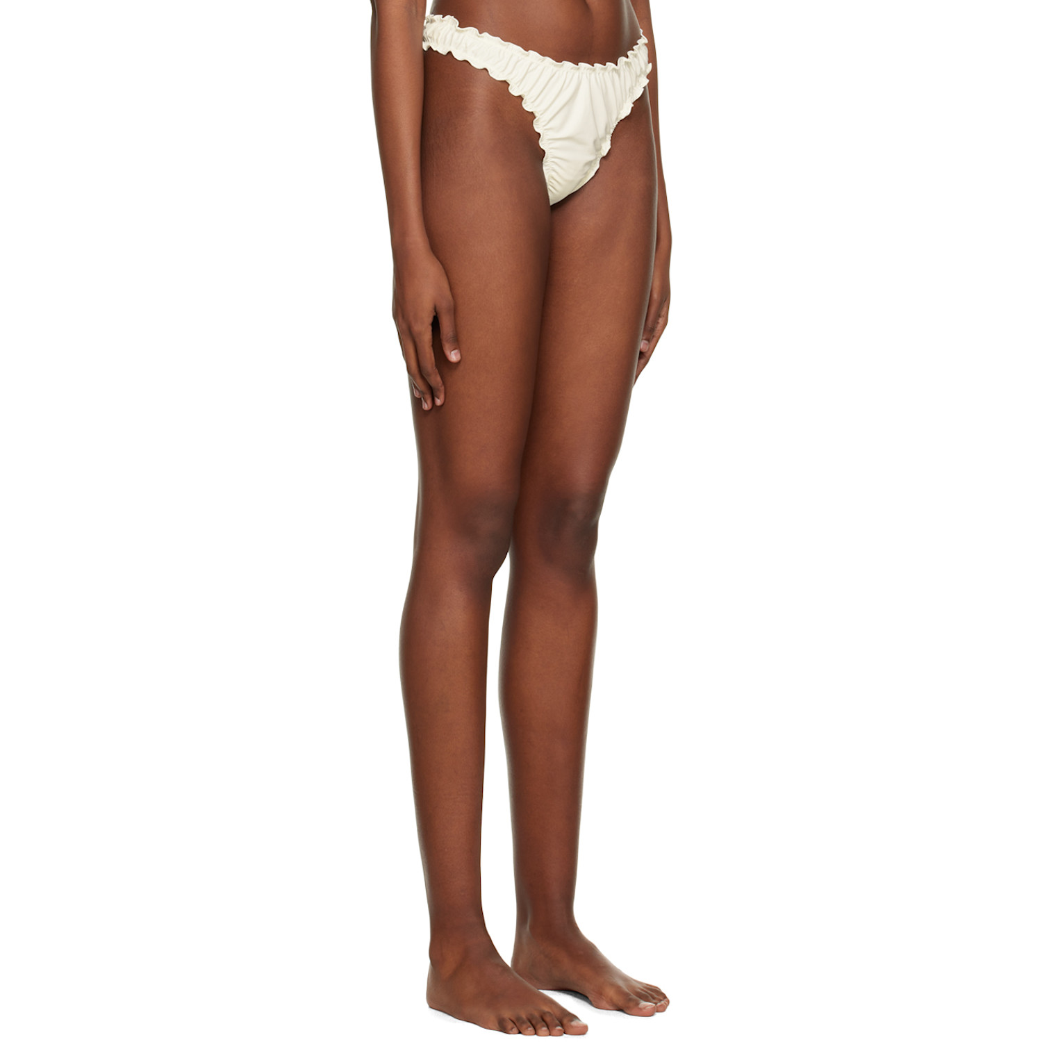  Softandwet Ssense Exclusive Off-white Frilled Bikini Bottoms 