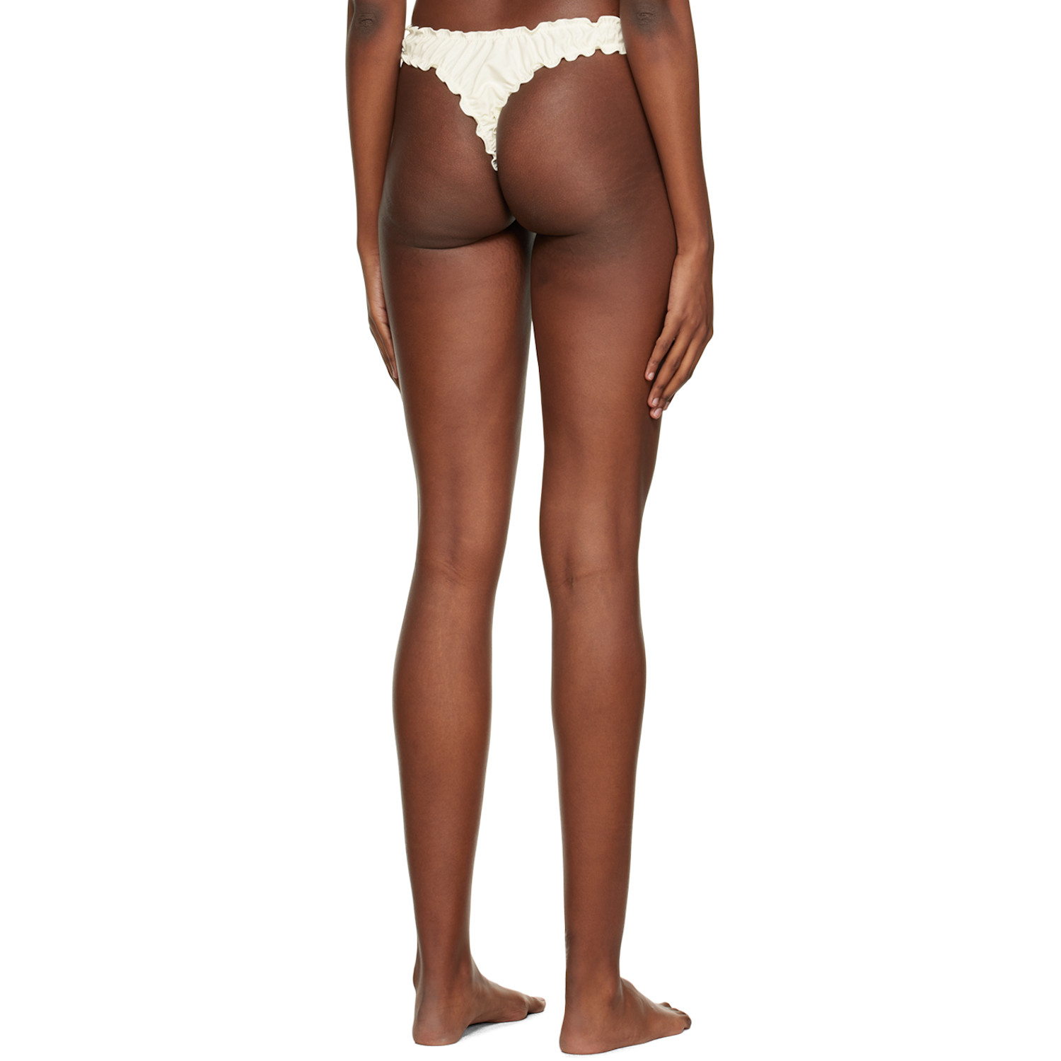  Softandwet Ssense Exclusive Off-white Frilled Bikini Bottoms 