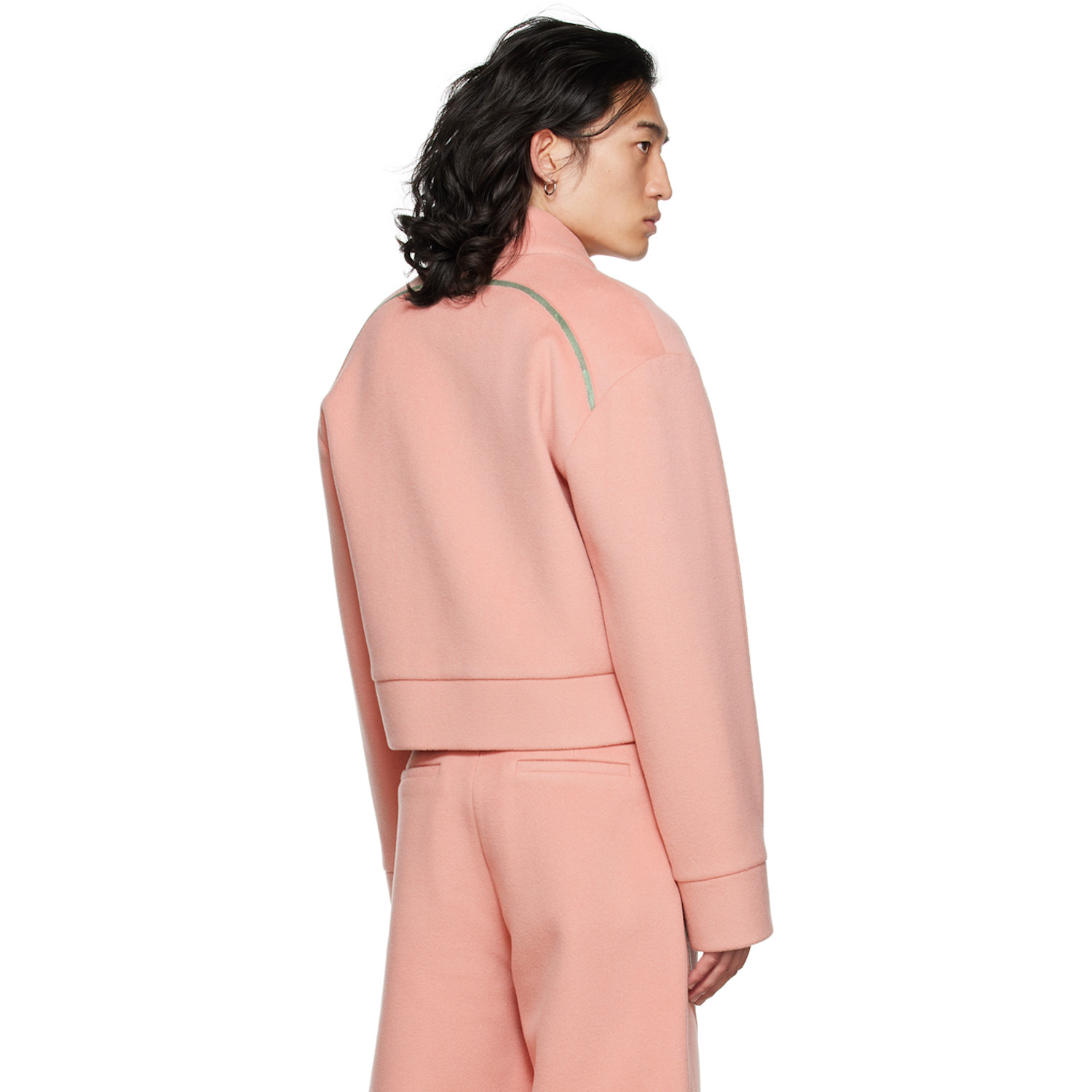  Yulong Xia Ssense Exclusive Pink Concealed Zip Jacket 
