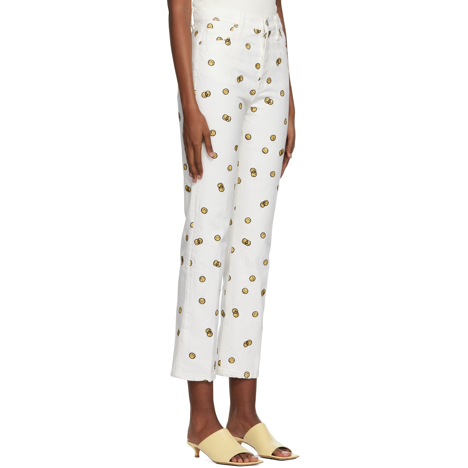  Reformation White Mixed Emotions Jeans 