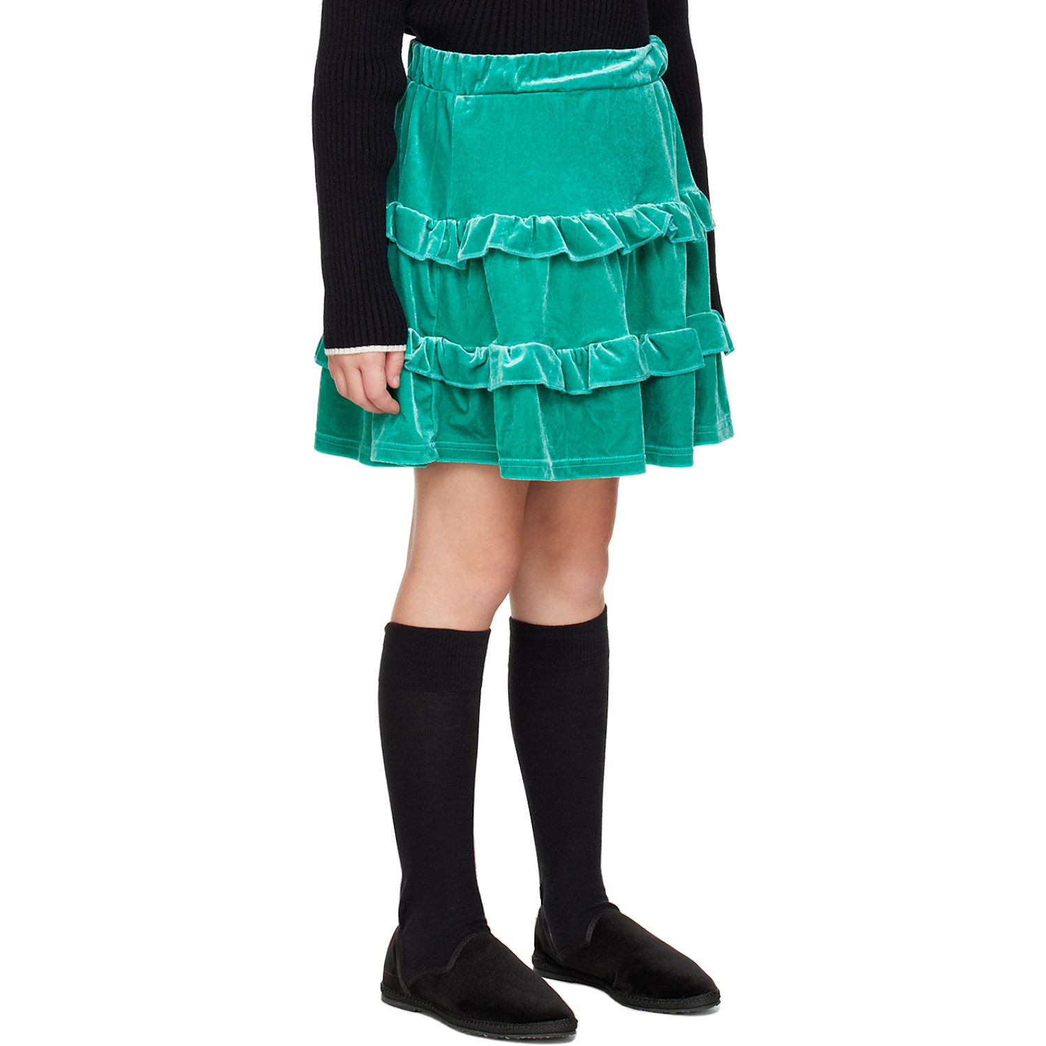  The Campamento Kids Green Ruffle Skirt 
