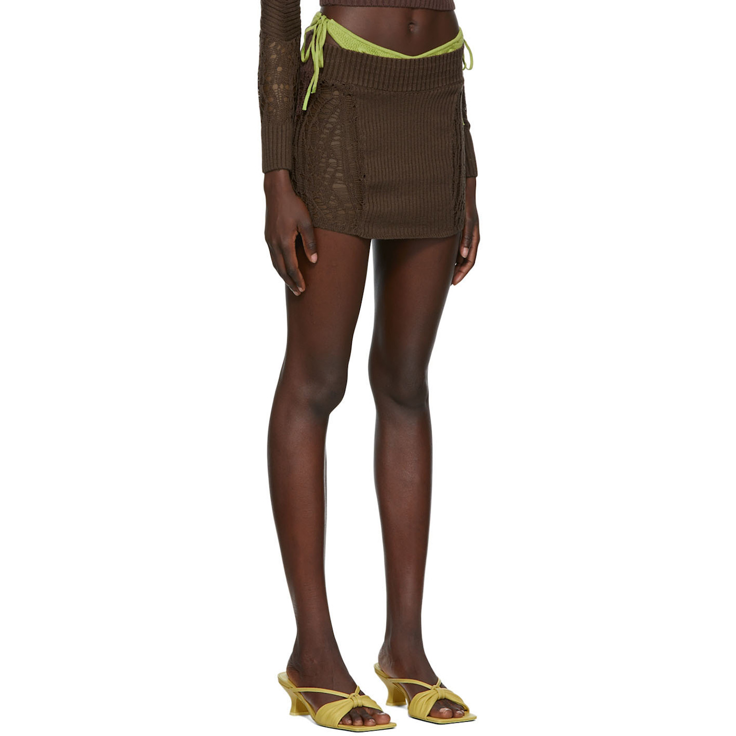  Guizio Ssense Exclusive Brown Miniskirt 