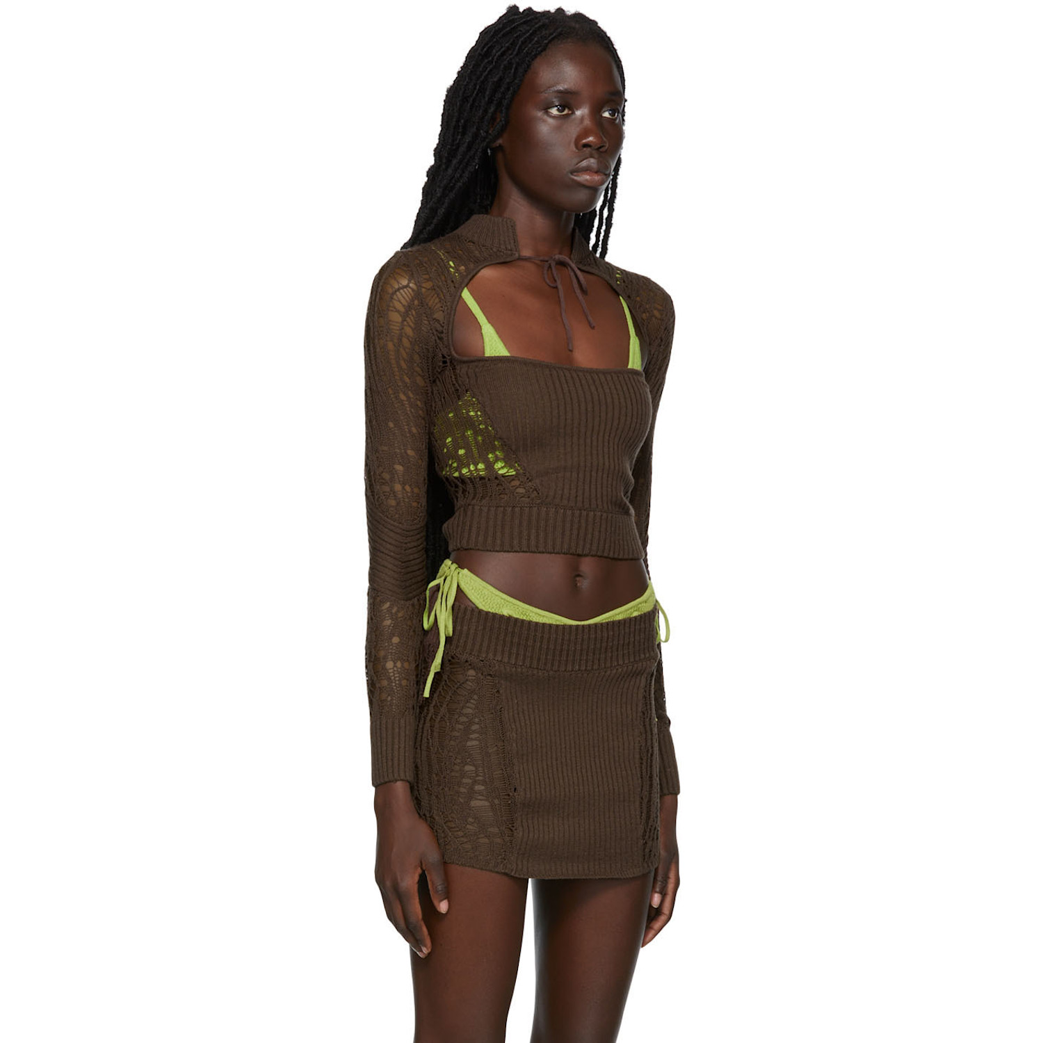  Guizio Ssense Exclusive Brown Turtleneck 