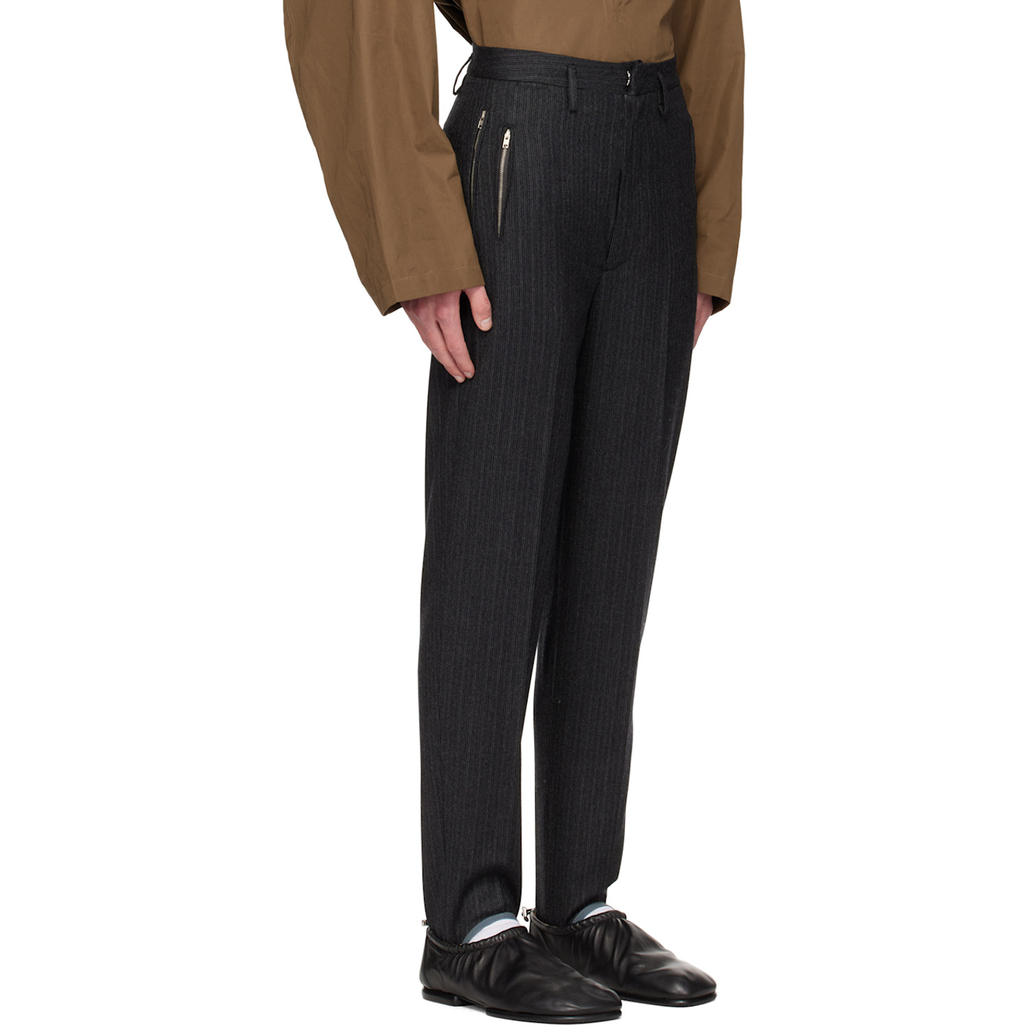  Hed Mayner Gray Stirrup Trousers 