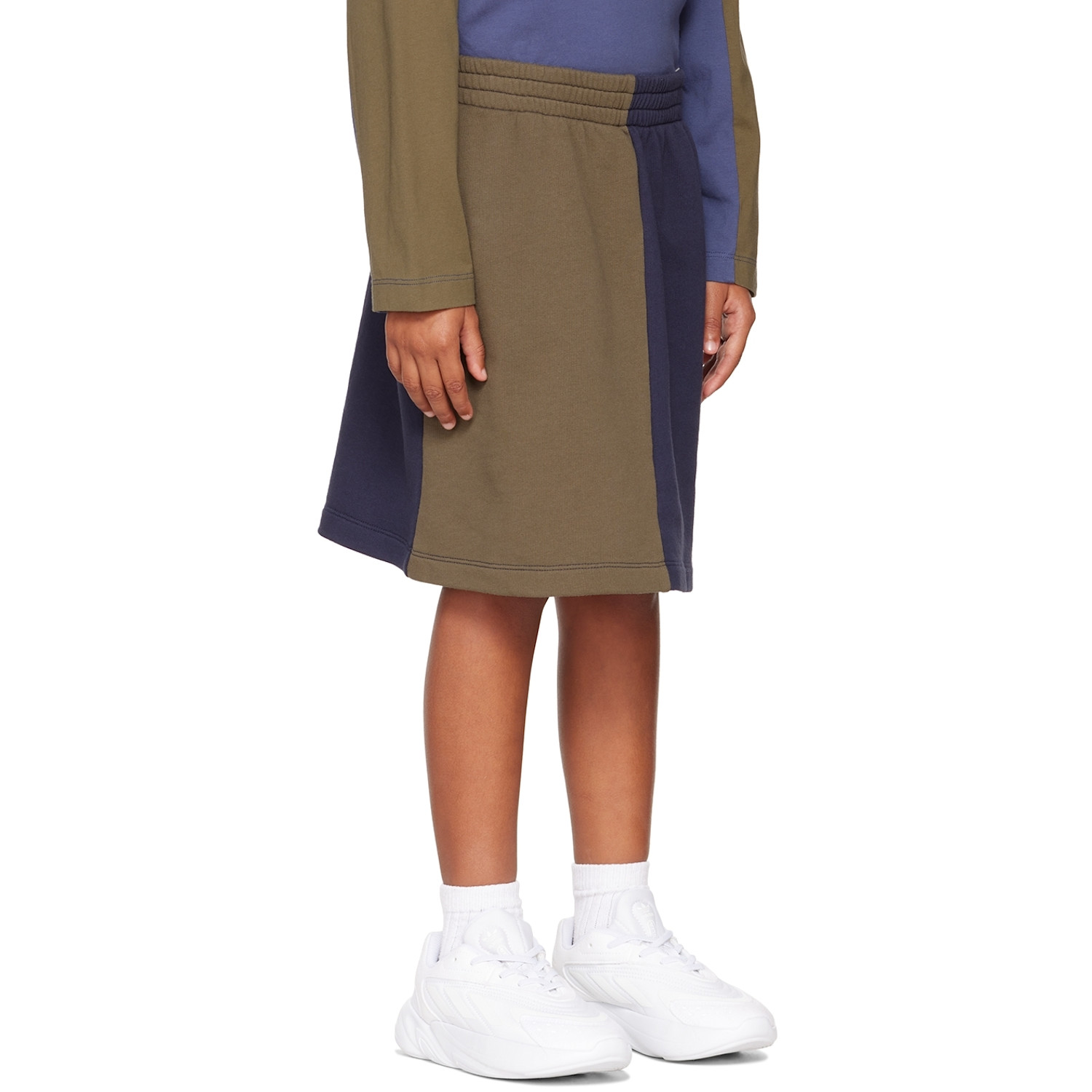  Wynken Kids Khaki & Navy Horizon Skirt 
