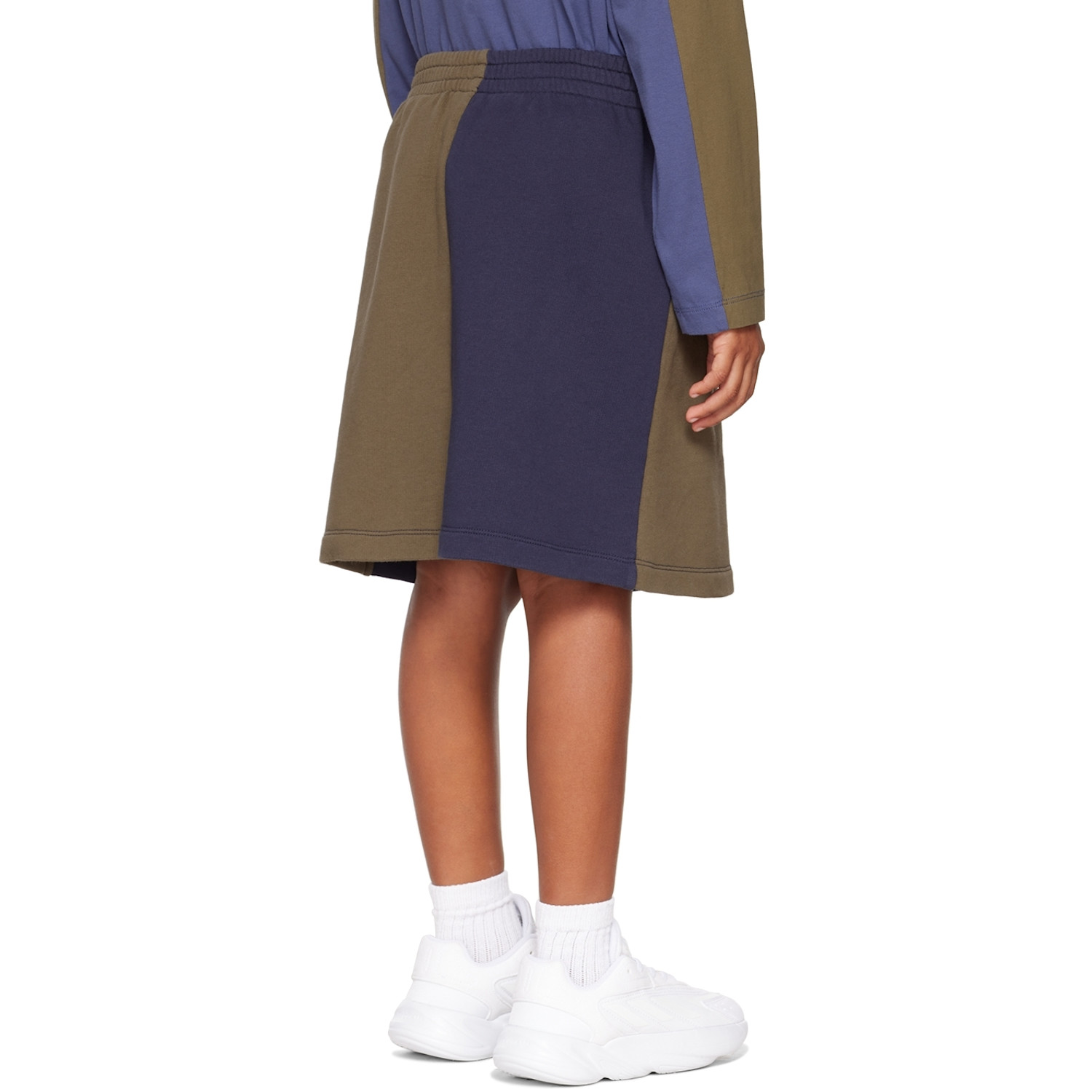  Wynken Kids Khaki & Navy Horizon Skirt 