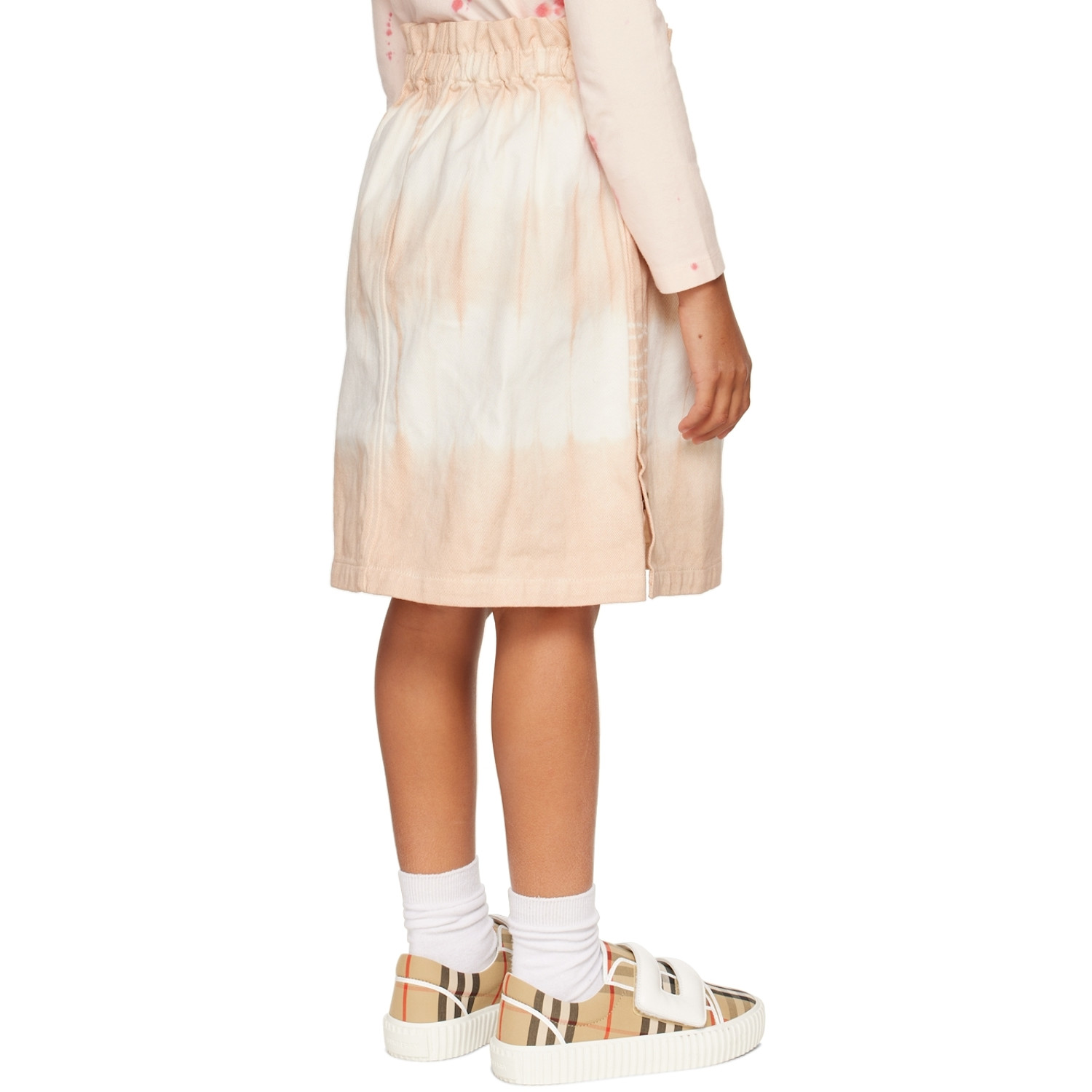  Wynken Kids Pink & White Snap Skirt 