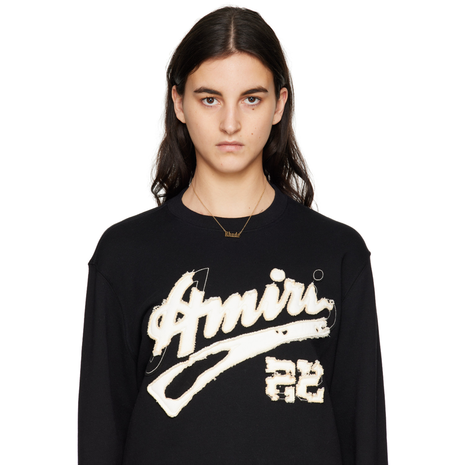  Rhude Gold Logo Necklace 
