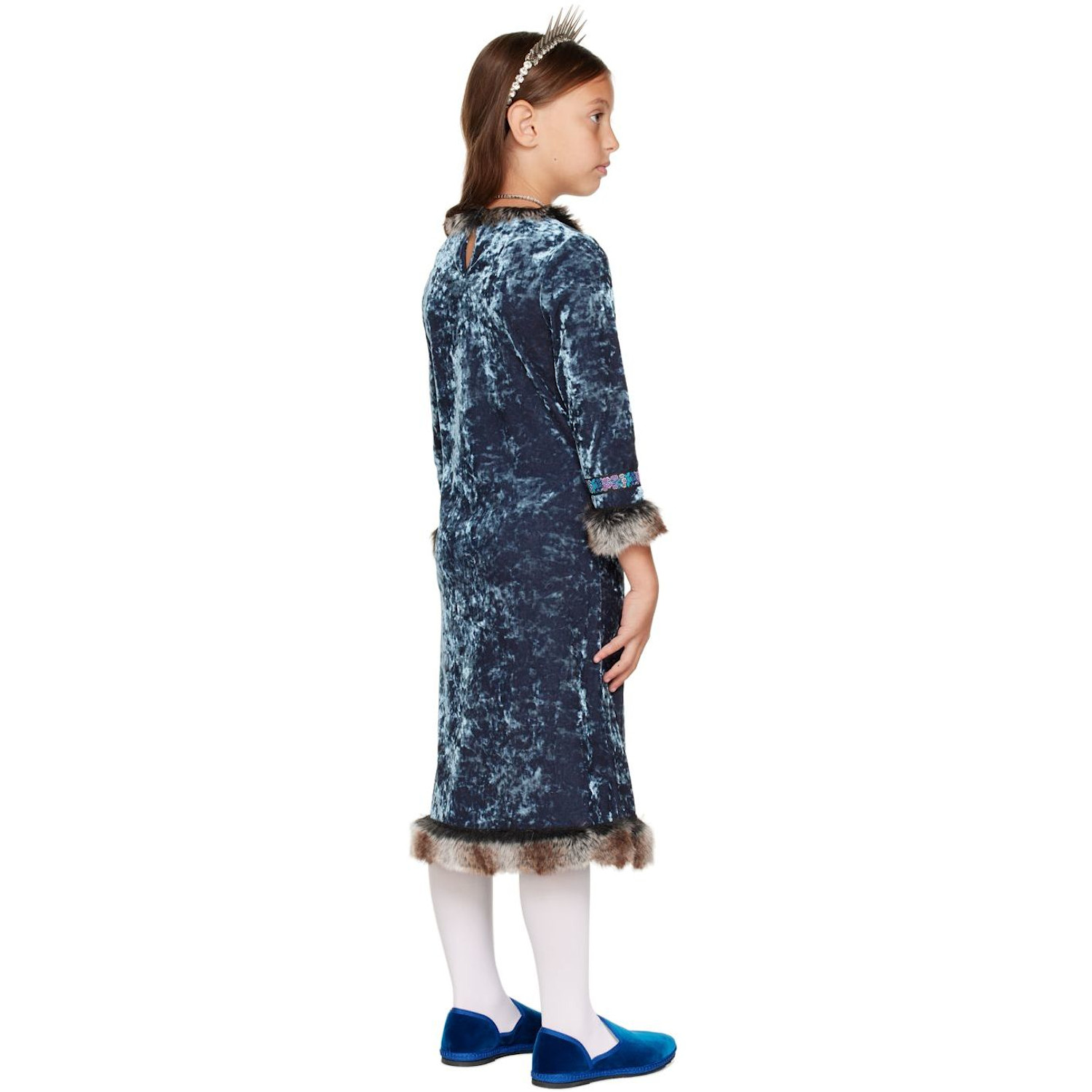  Anna Sui Mini Ssense Exclusive Kids Blue Princess Halloween Costume Dress 