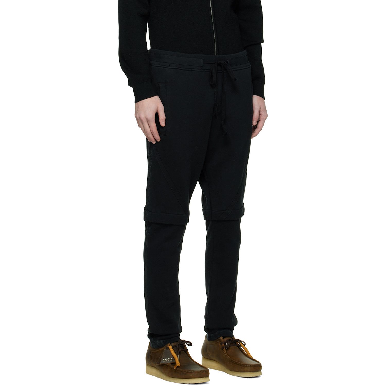  Greg Lauren Black Drawstring Lounge Pants 
