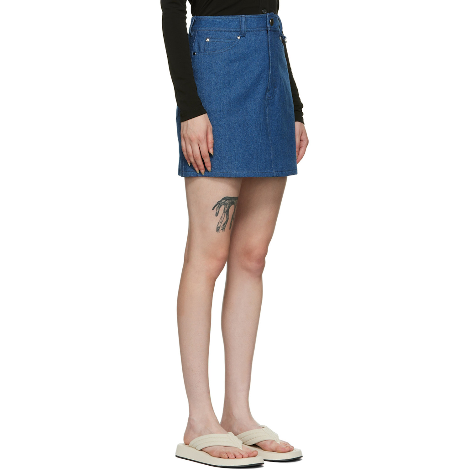  Maiden Name Ssense Exclusive Indigo Lindsey Miniskirt 