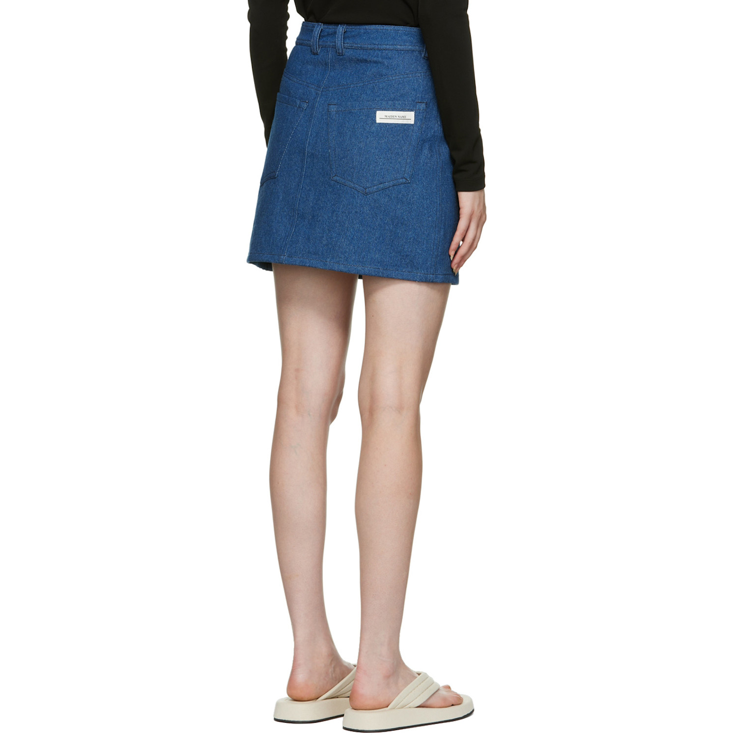  Maiden Name Ssense Exclusive Indigo Lindsey Miniskirt 