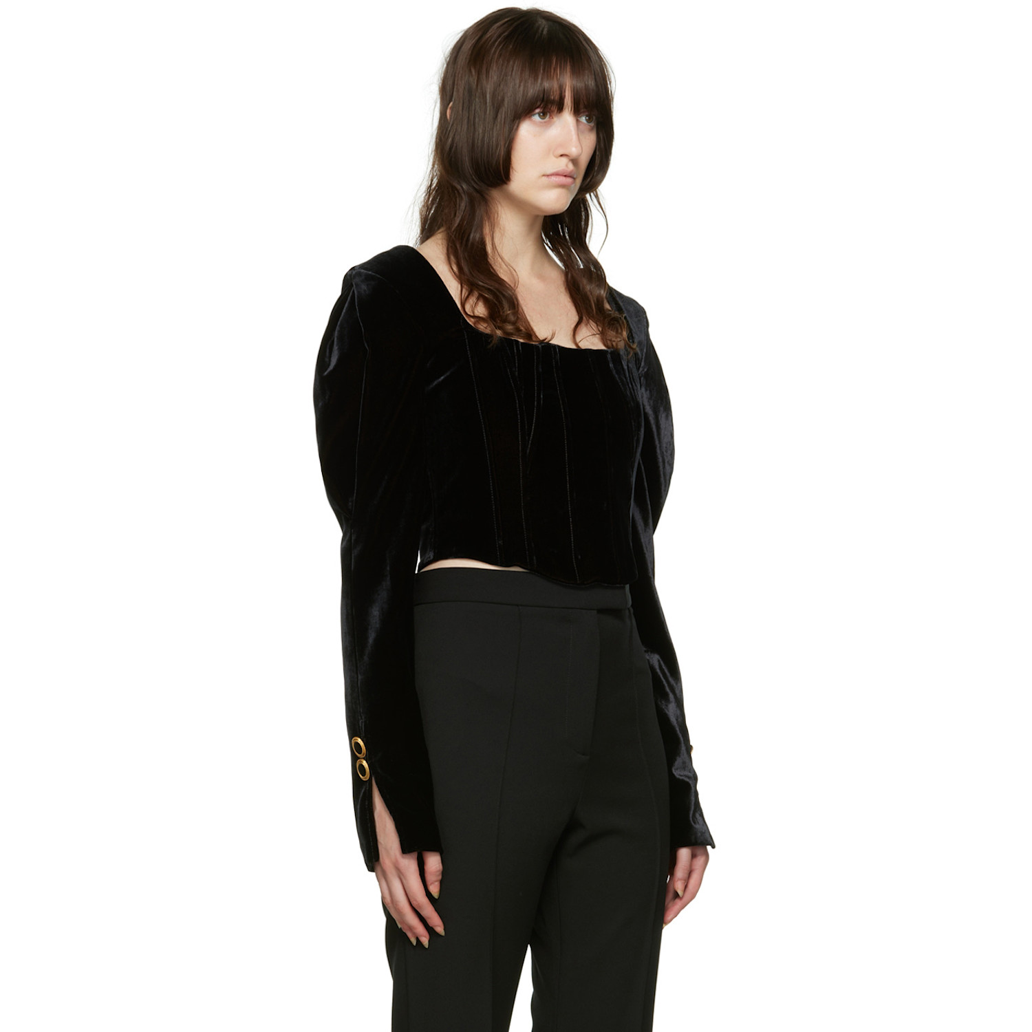  Maiden Name Ssense Exclusive Black Chantal Blouse 