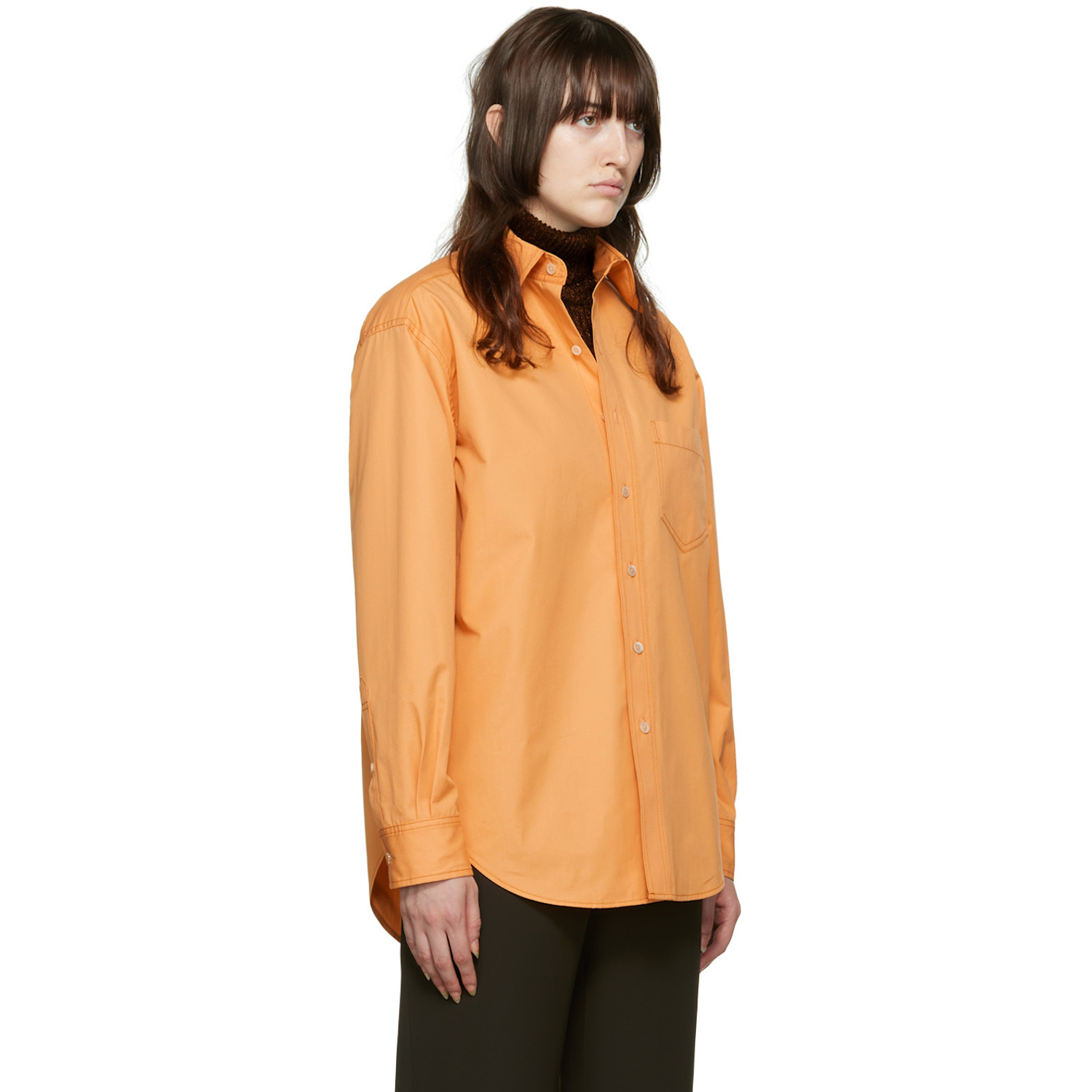  Maiden Name Ssense Exclusive Orange Andy Shirt 
